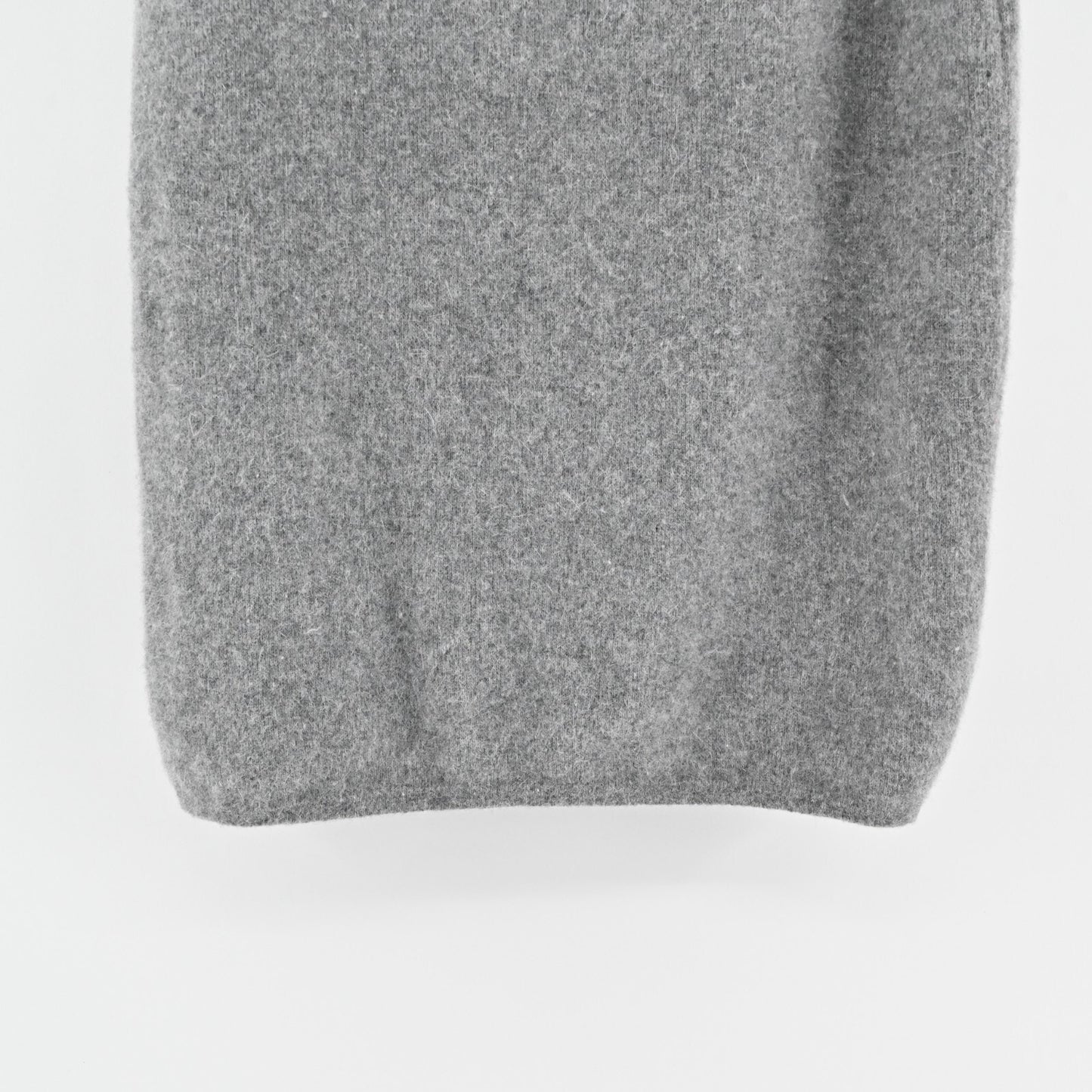 Vintage HUNT CLUB Skirt Sz M Gray Lambswool Angora Knit Pencil Pull On Academia