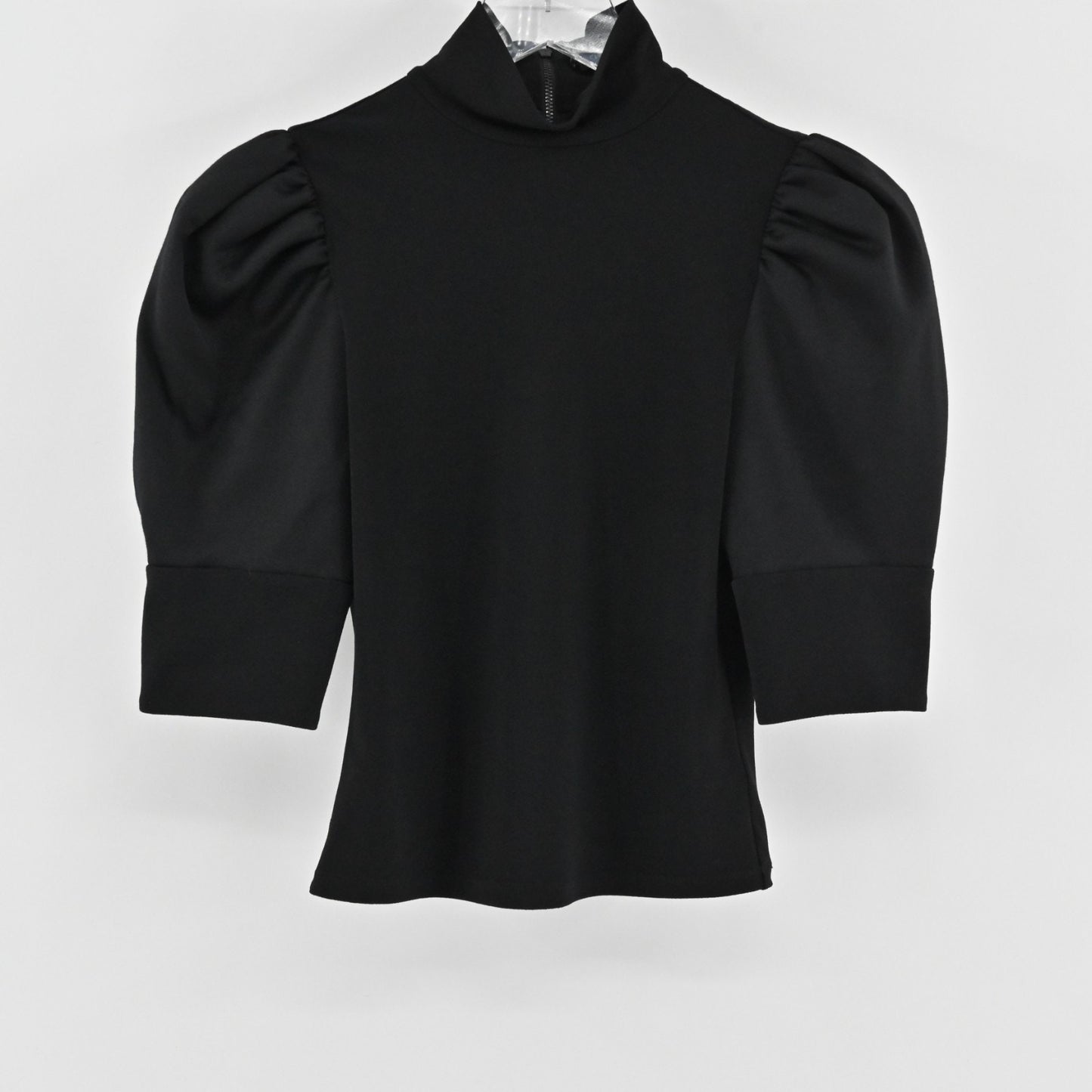 Alice Olivia Womens Mckayla Turtleneck Crop Top Size XS Black Classics Blouse