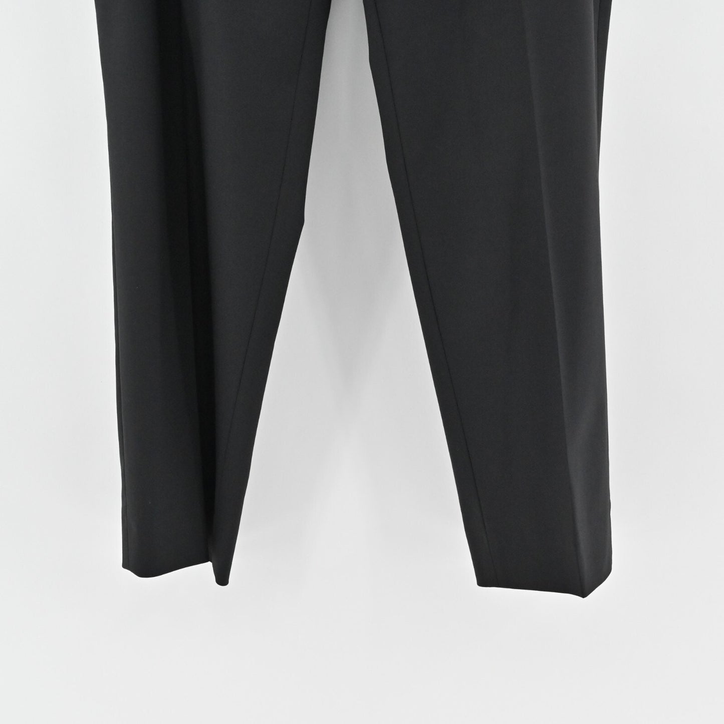 LES COPAINS Pants Womens Size 48 Black Loro Piana Wool Straight Leg Trousers