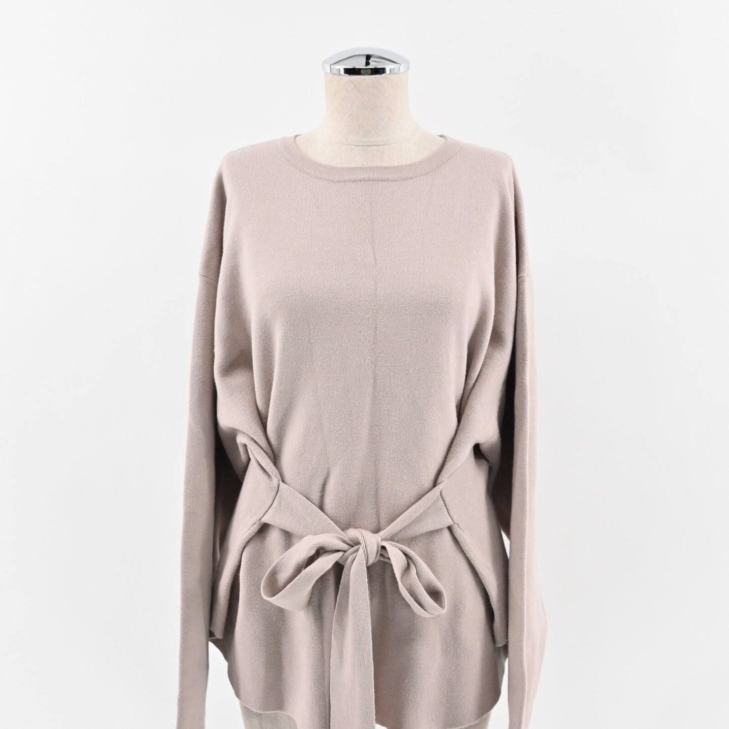 MODERN CITIZEN Sweater Womens Size XL Nara Tie Front Knit Top Blush Quiet Luxury