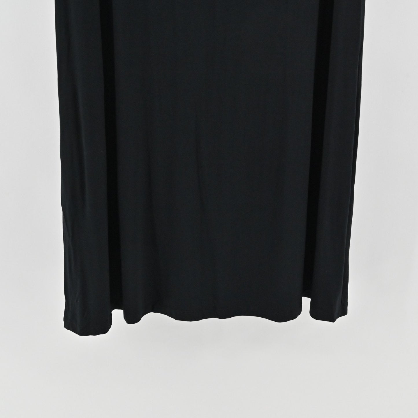 Ralph Lauren Black Maxi Skirt Size M Petite Drawstring Solid Lagenlook Boho LRL