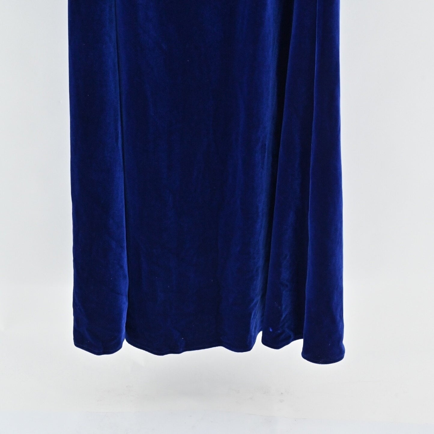 ABYSS by ABBY Velvet Blue Corset Dress Size S HOCO Strapless High Slit Maxi Gown