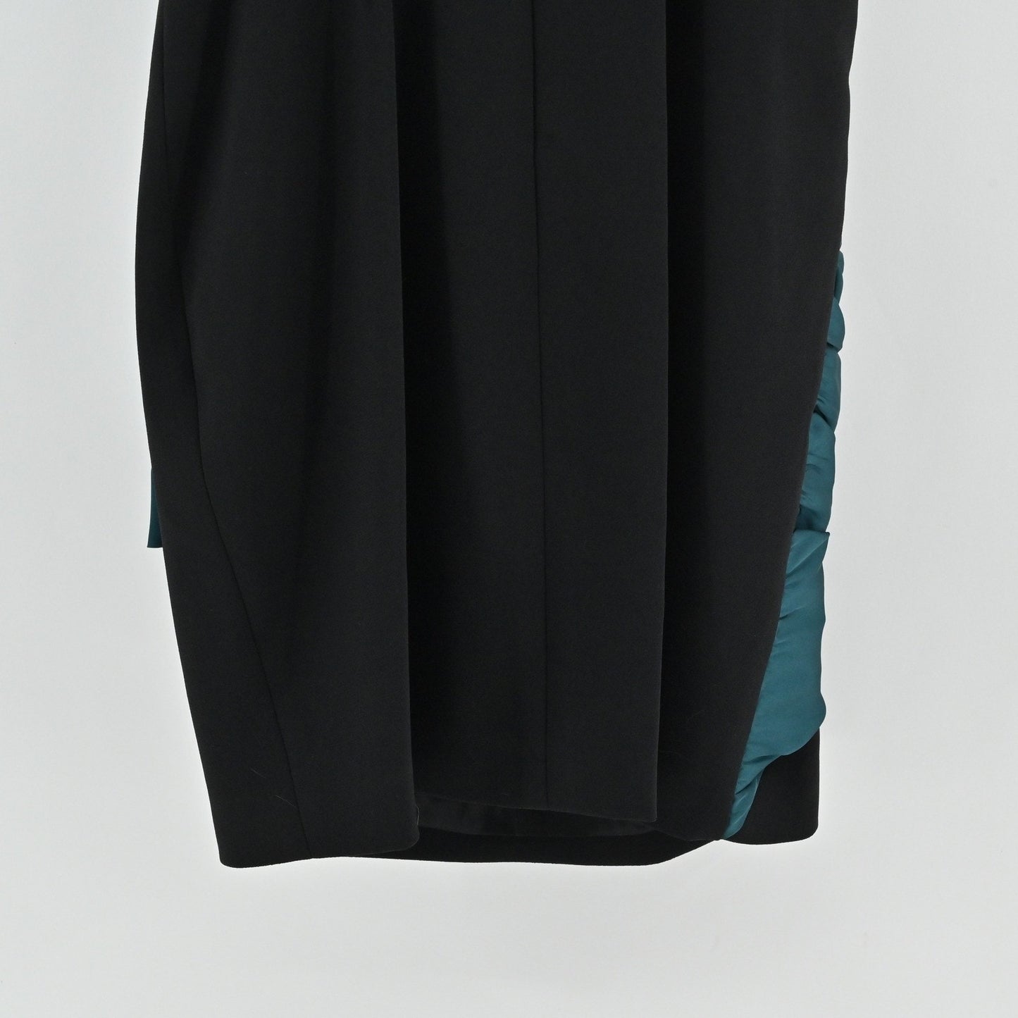 JILL STUART Two Tone Side Wrap Mini Dress Size 0 Black Green Cocktail Party Luxe