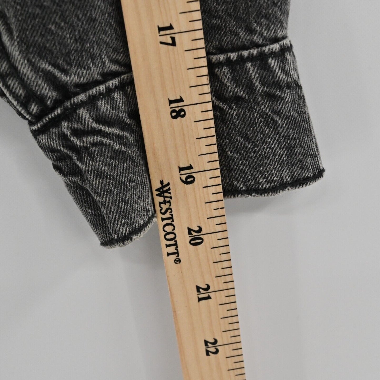 AMERICAN EAGLE Jacket Womens Size Small Black Wash Long Sleeve Cropped Denim