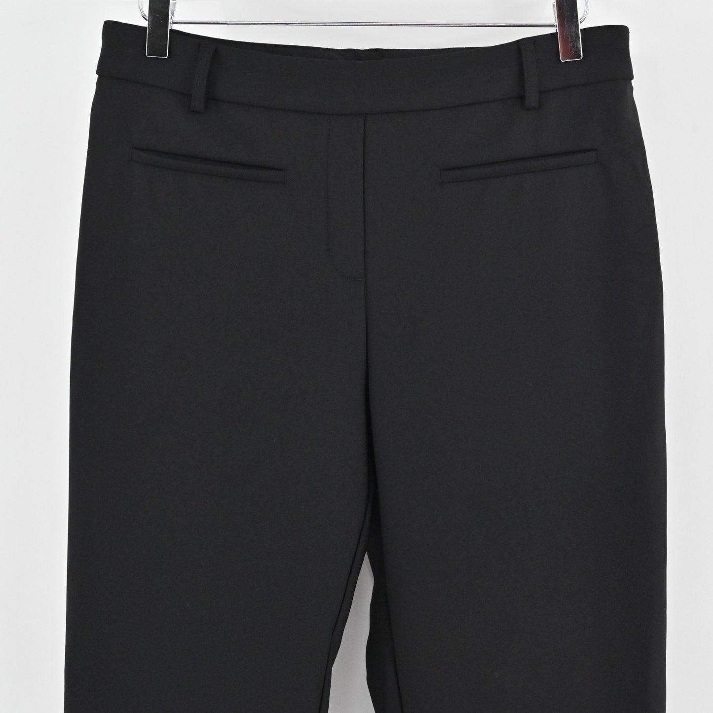 RACHEL ZOE Womens Kick Flare Crop Pants Size 10 High Rise Black Pull On Stretch