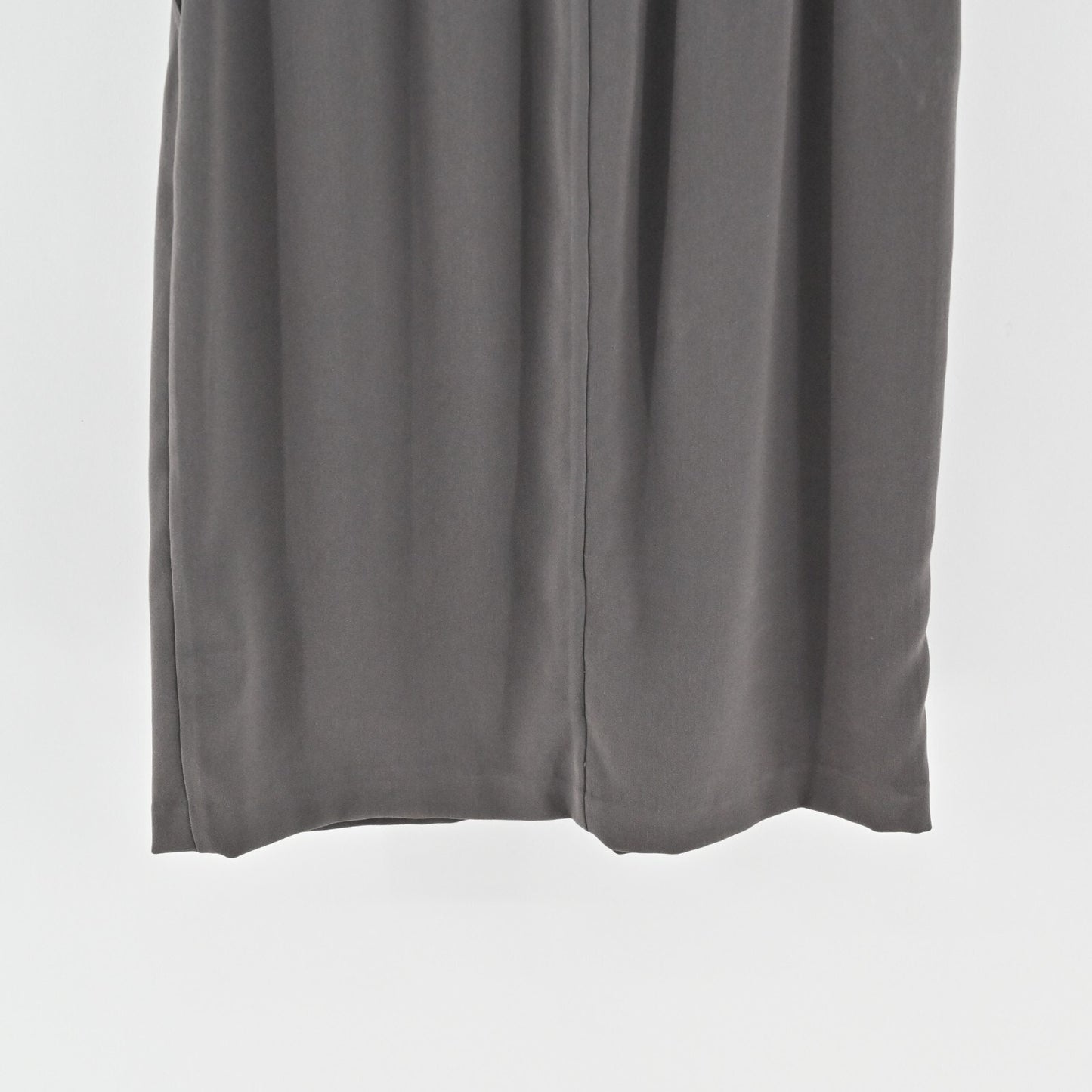 ST JOHN Dress Size 0 Gray Cinch Tie Waist Bateau Neck Classic Quiet Luxury Retro