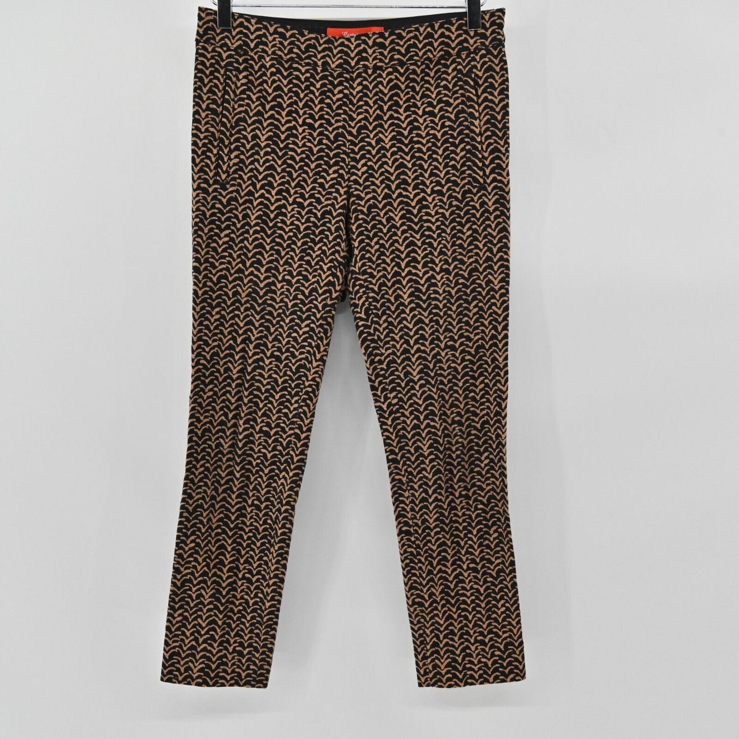 ANTHROPOLOGIE Pants Womens Size 4 Cartonnier Charlie Ankle Brown Black Print