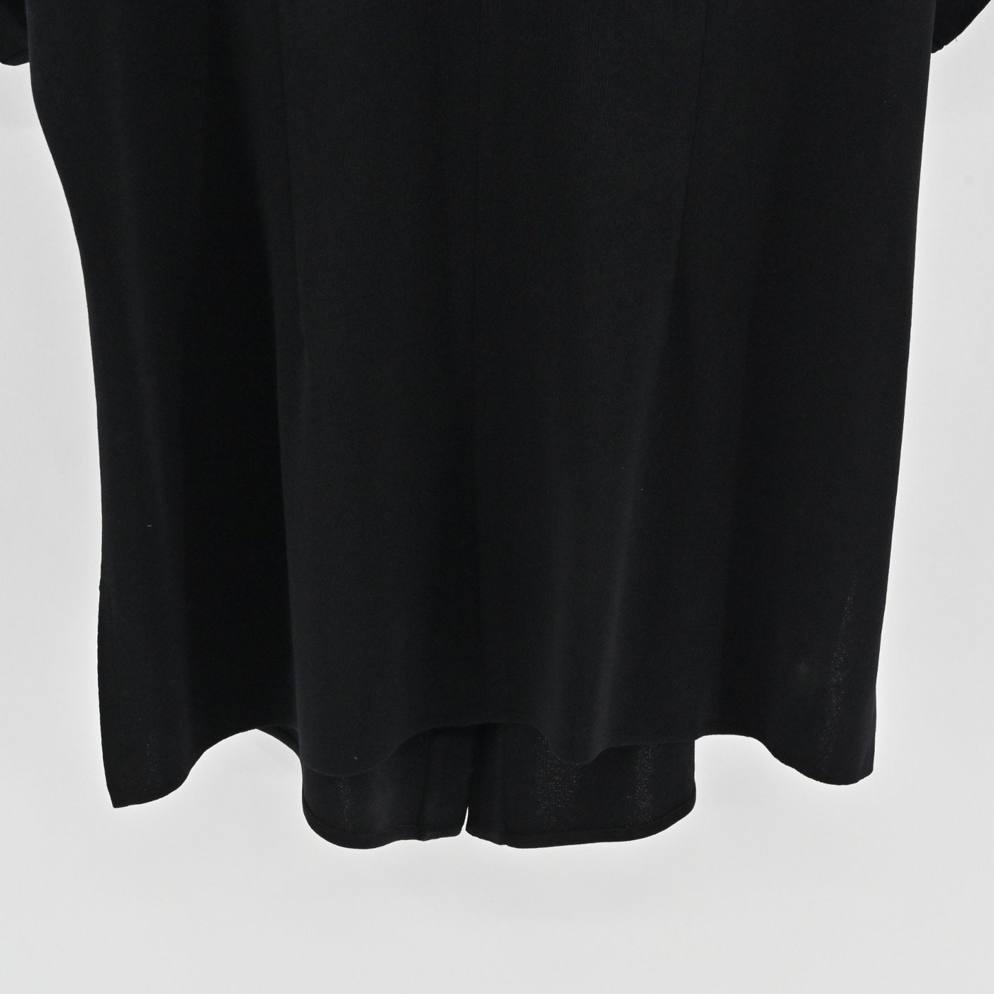 Misook Womens Black Knit Cardigan Size M Minimal VNeck Short Sleeve Exclusively