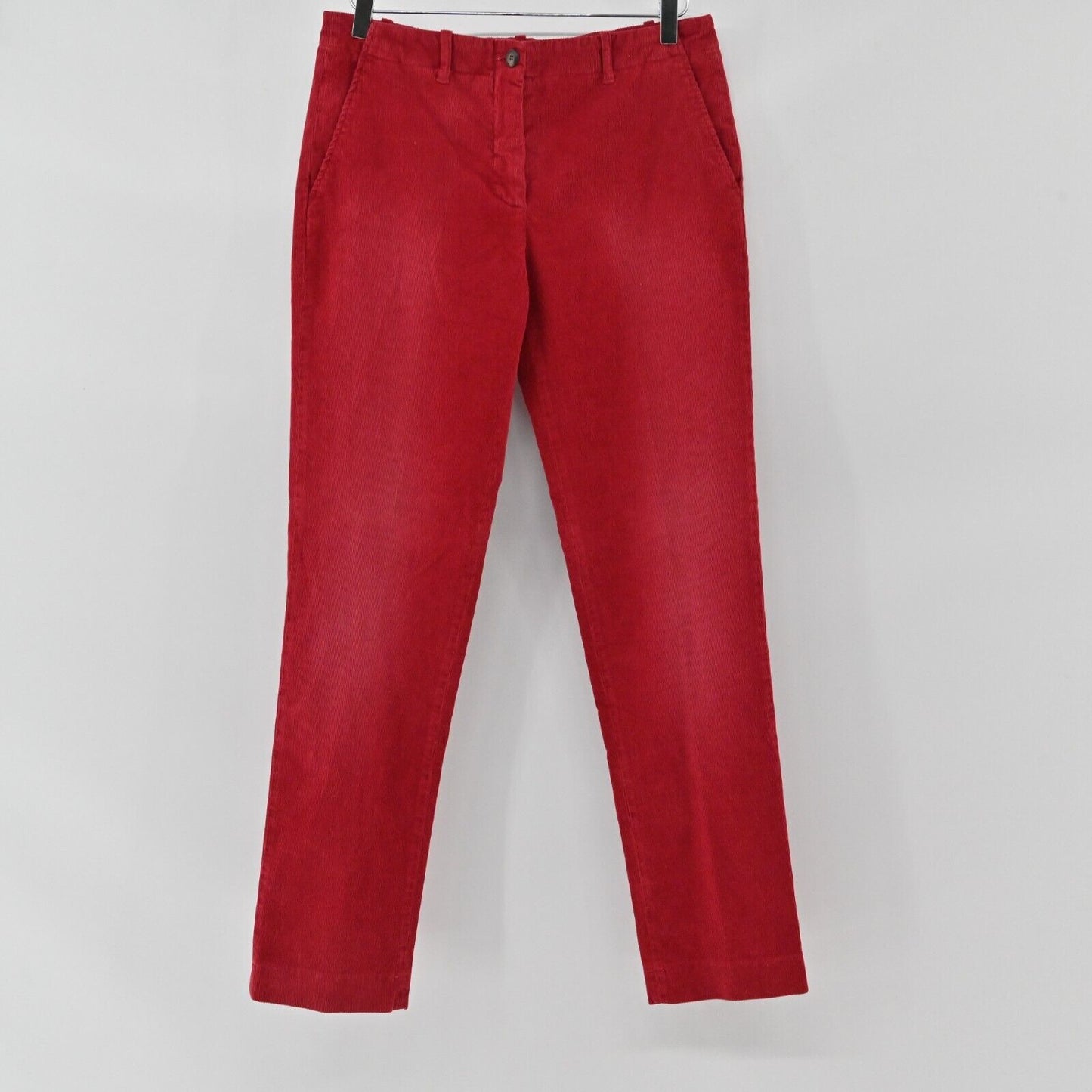 MALIPARMI Pants Womens Size 46 US L Corduroy Rose Red Trousers Retro Italy NEW
