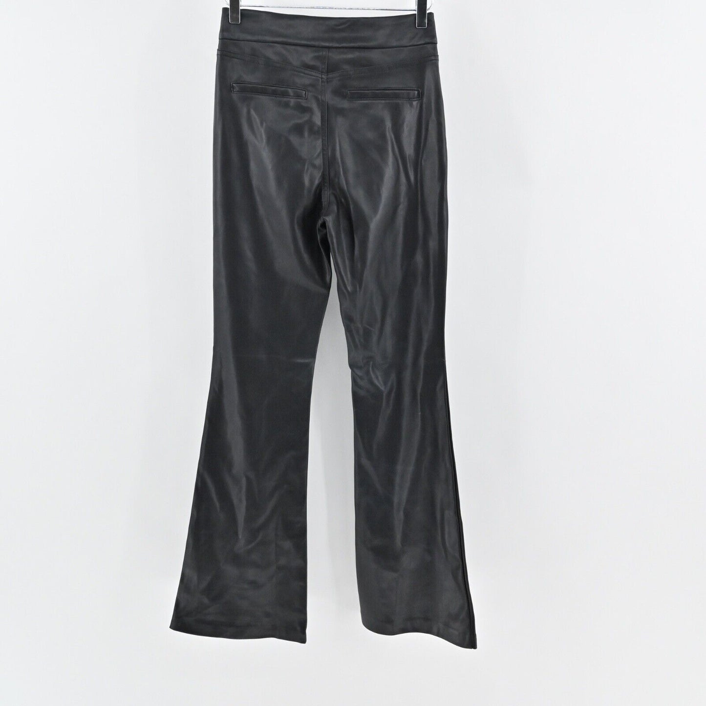 BLANKNYC Pants Womens Size 27 Black Faux Leather High Rise Flare Retro Grunge