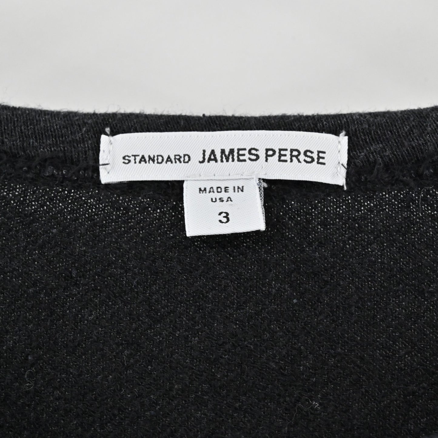 James Perse Womens Vintage Fleece Raglan Sweatshirt Size L Standard Black Casual