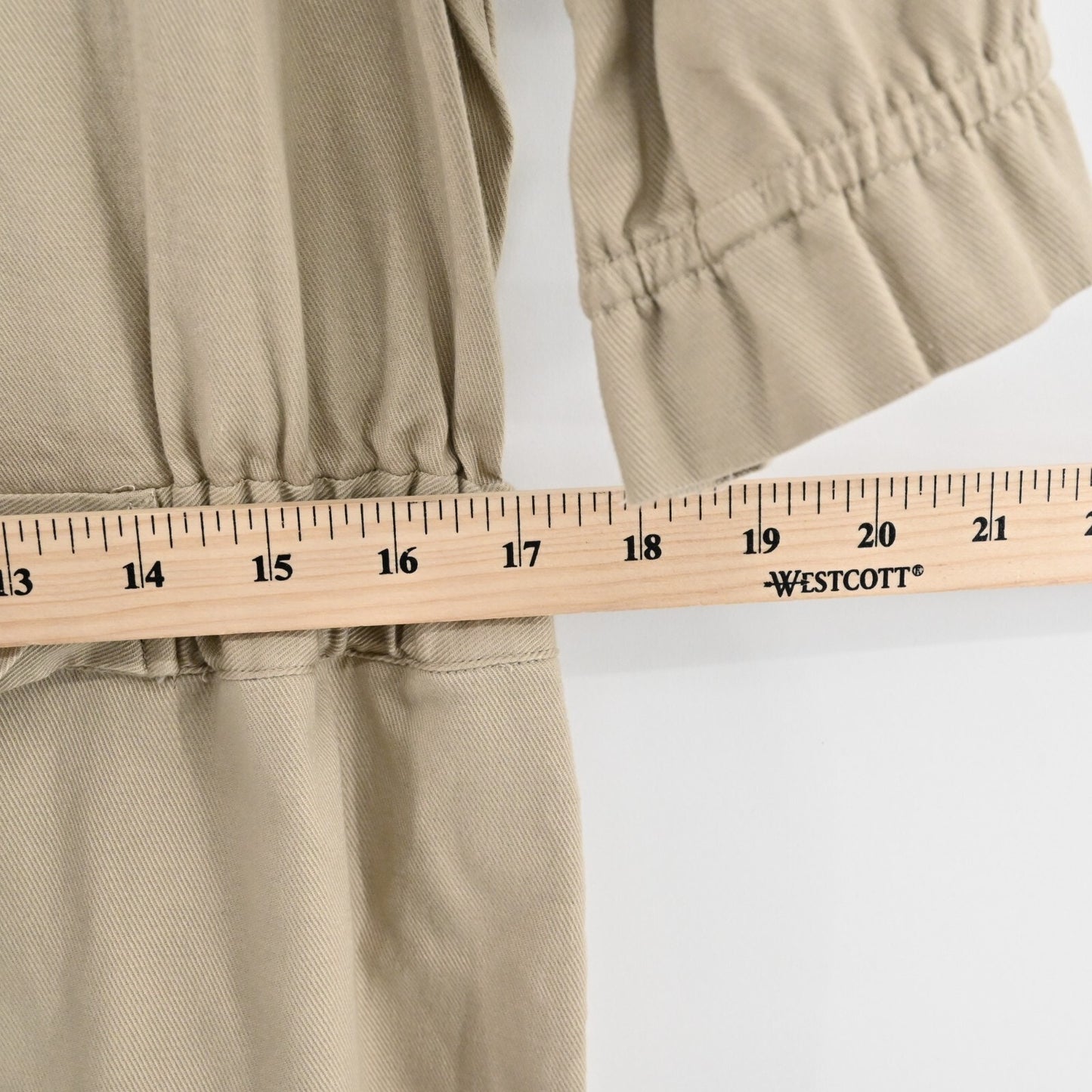 H by HALSTON Khaki Jumpsuit Womens Size L Button Tie Waist Wide Leg Casual