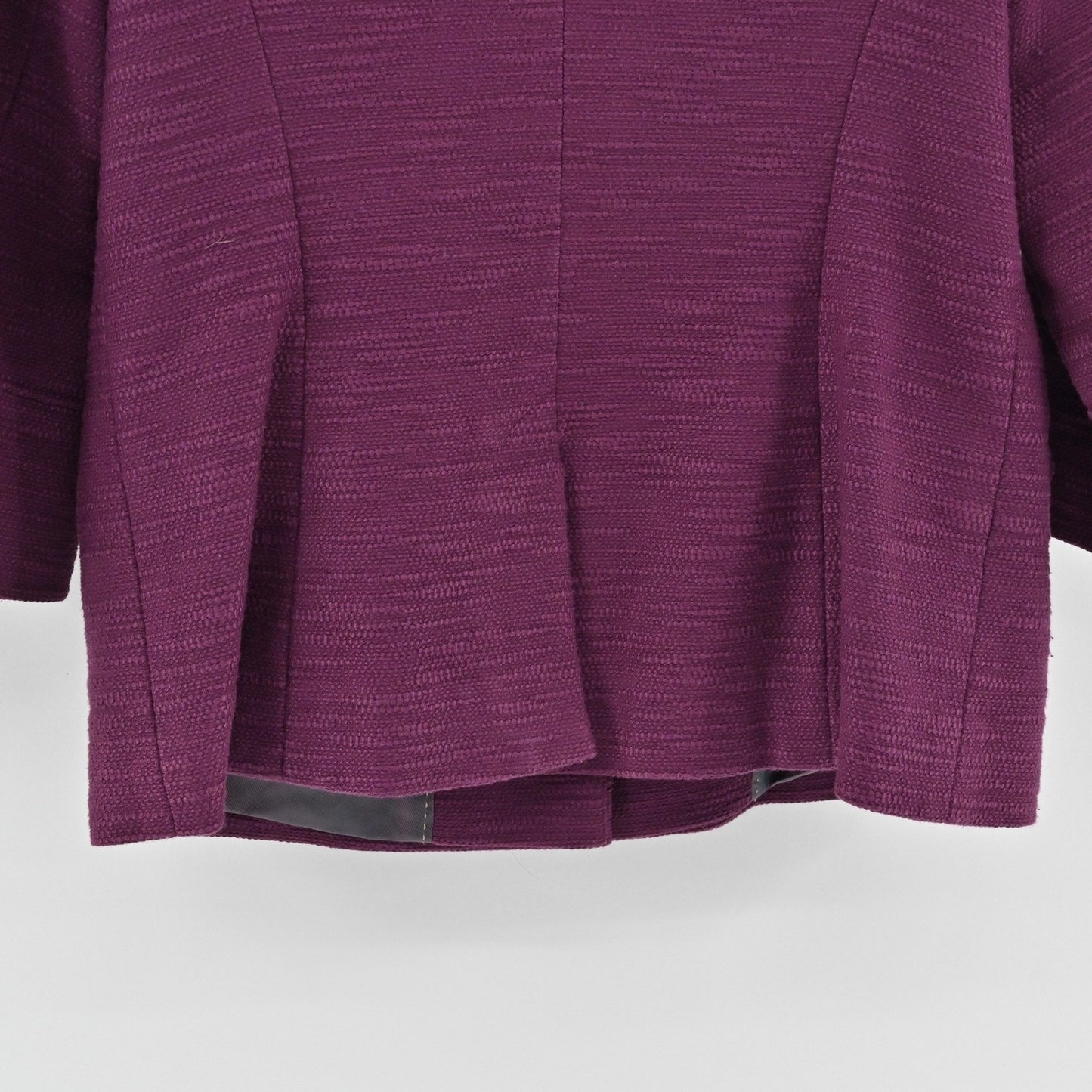 Classiques Entier Atelier Purple Textured 3/4 Sleeve Blazer Jacket - Women's