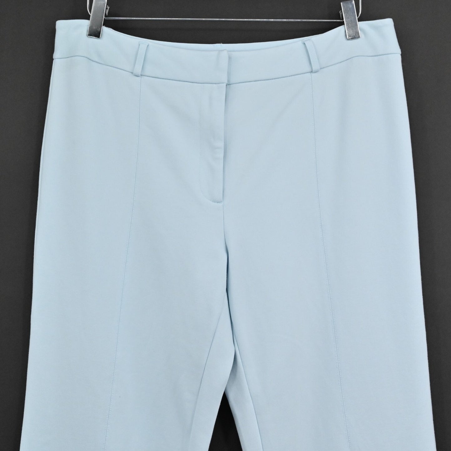 J MCLAUGHLIN Womens Pants Size 12 Light Blue Slit Hem Stretch Crop High Rise