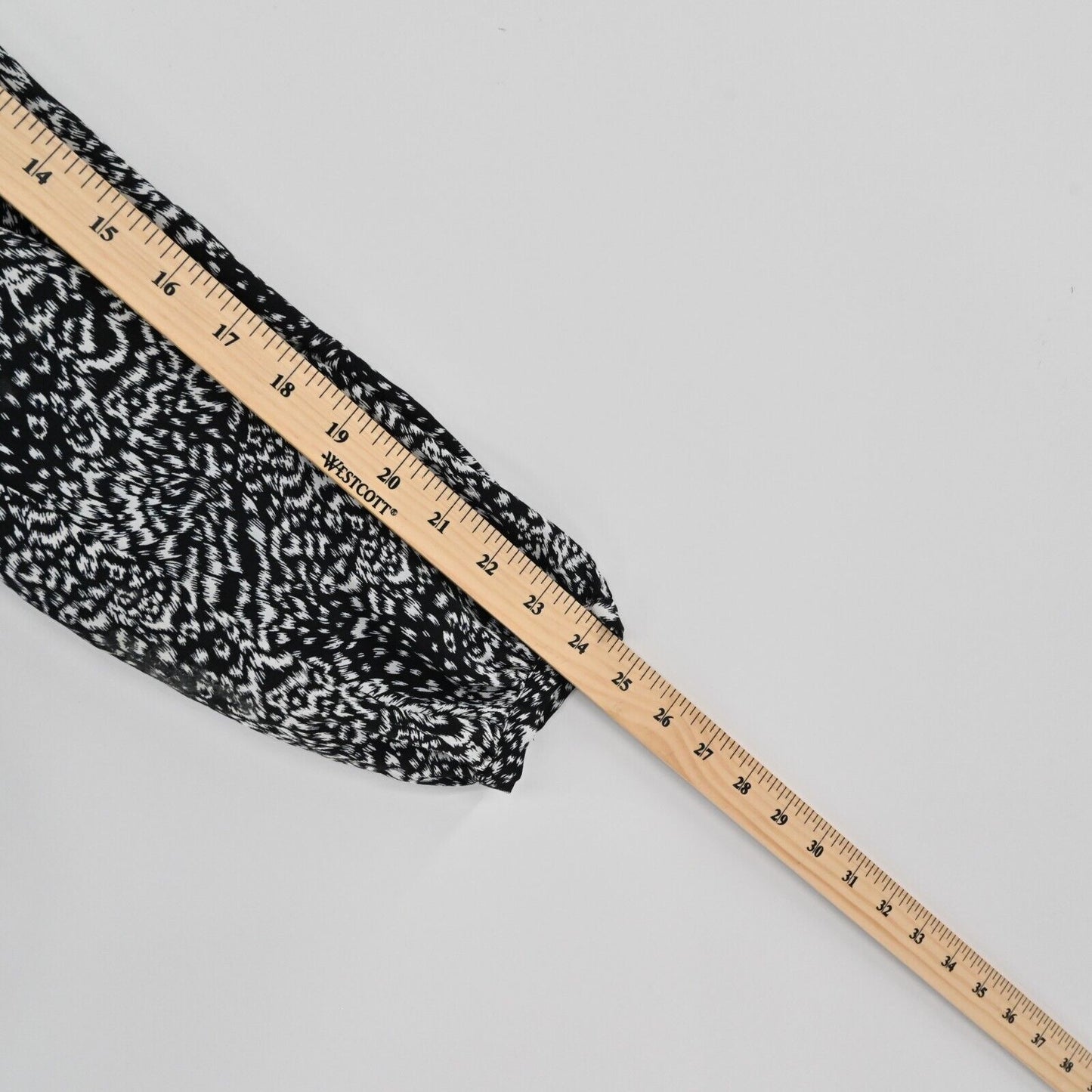 JOIE Top Womens Sz S Padma Silk Brushstroke Animal Print Long Sleeve Black White