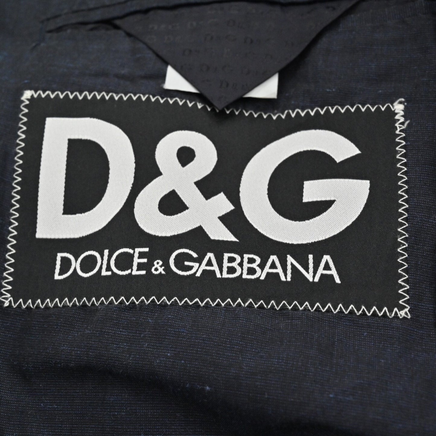 Vtg DOLCE GABBANA Mens Blazer Size 40 Heather Navy Blue Cotton Office Career 00s