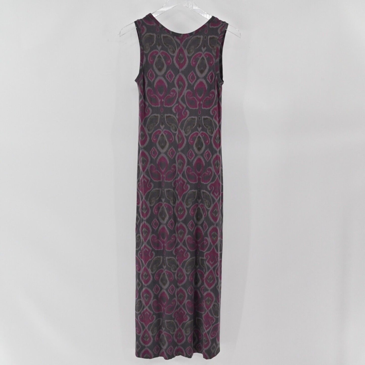 FRESH PRODUCE Dress Womens Size XS Gray Pink Maxi Tank Ikat Print Boho Beach USA