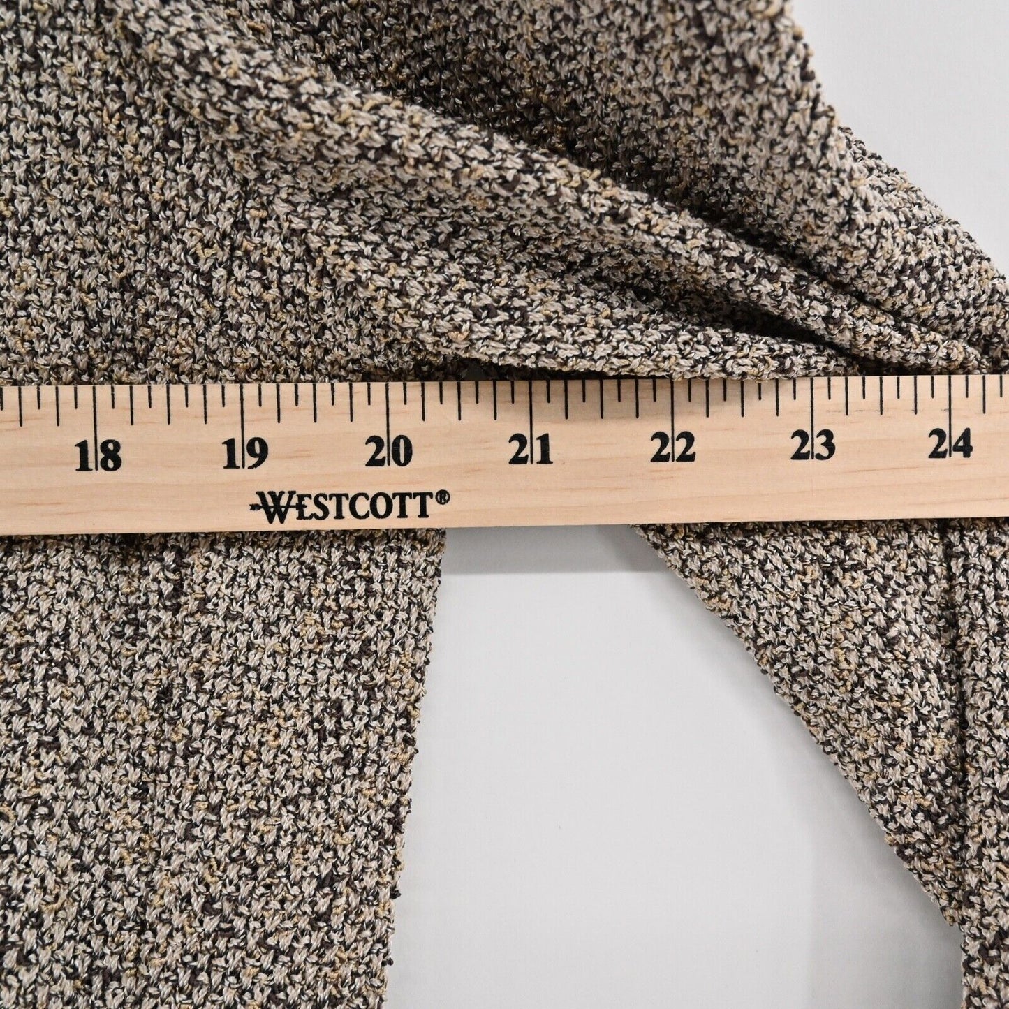 Vtg ST JOHN Skirt Suit Sz 8/10 Santana Knit Brown Marled Full Zip Jacket Pleated