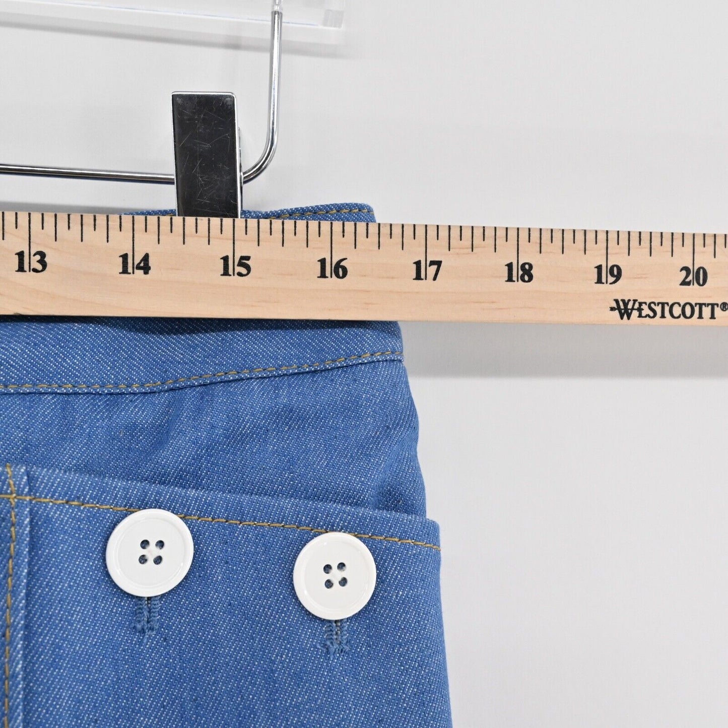DEREK LAM Jeans Womens Sz 10 Wide Leg Sailor Button High Rise Flare Retro $795