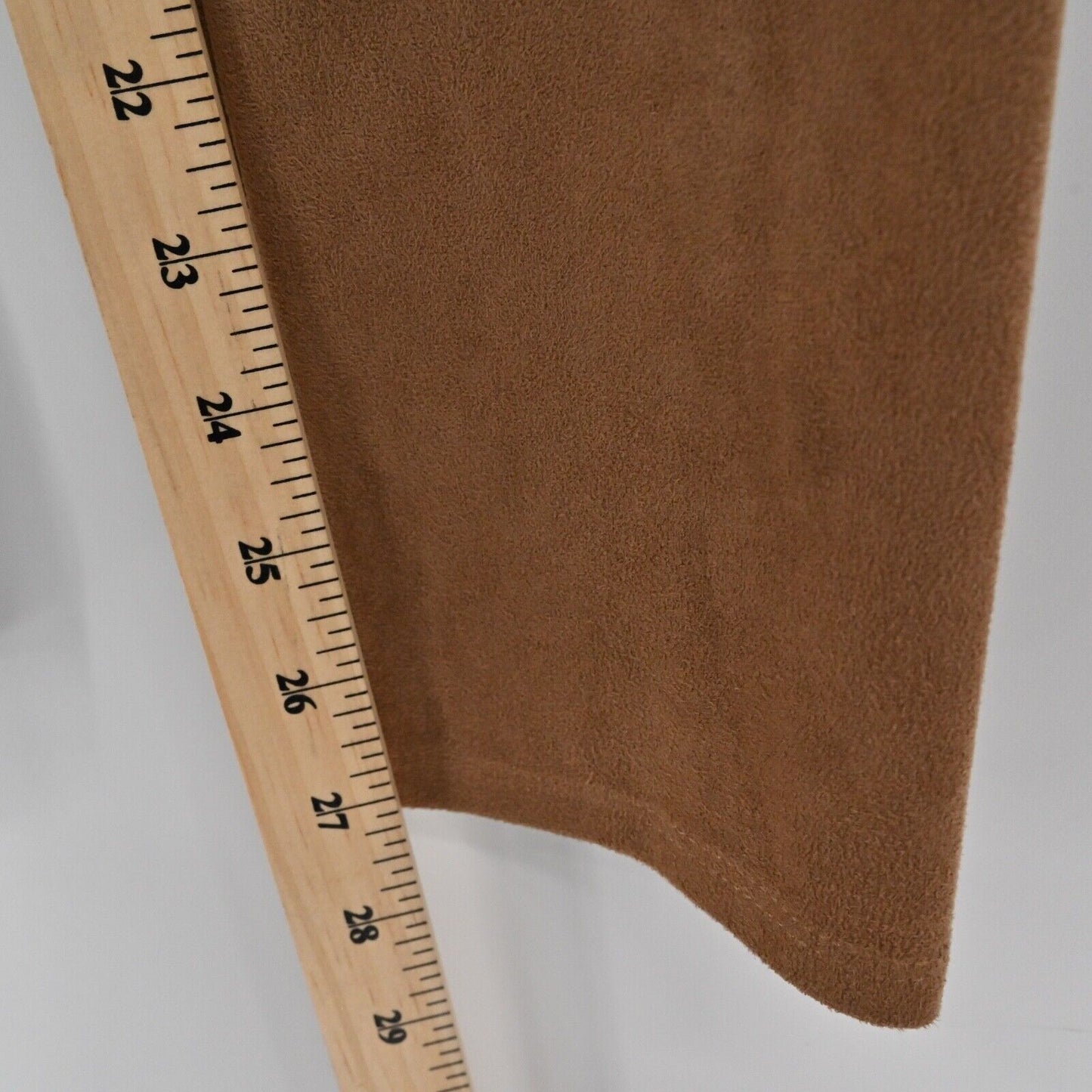 LYSSE Pants Womens Size XS Brown Faux Suede Mid Rise Equestrian Pull On Skinny