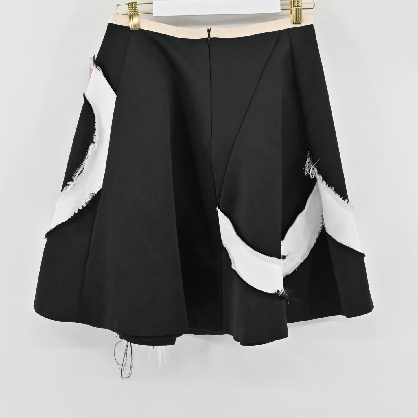 NWT ODEEH Black Distressed Skirt Size 38