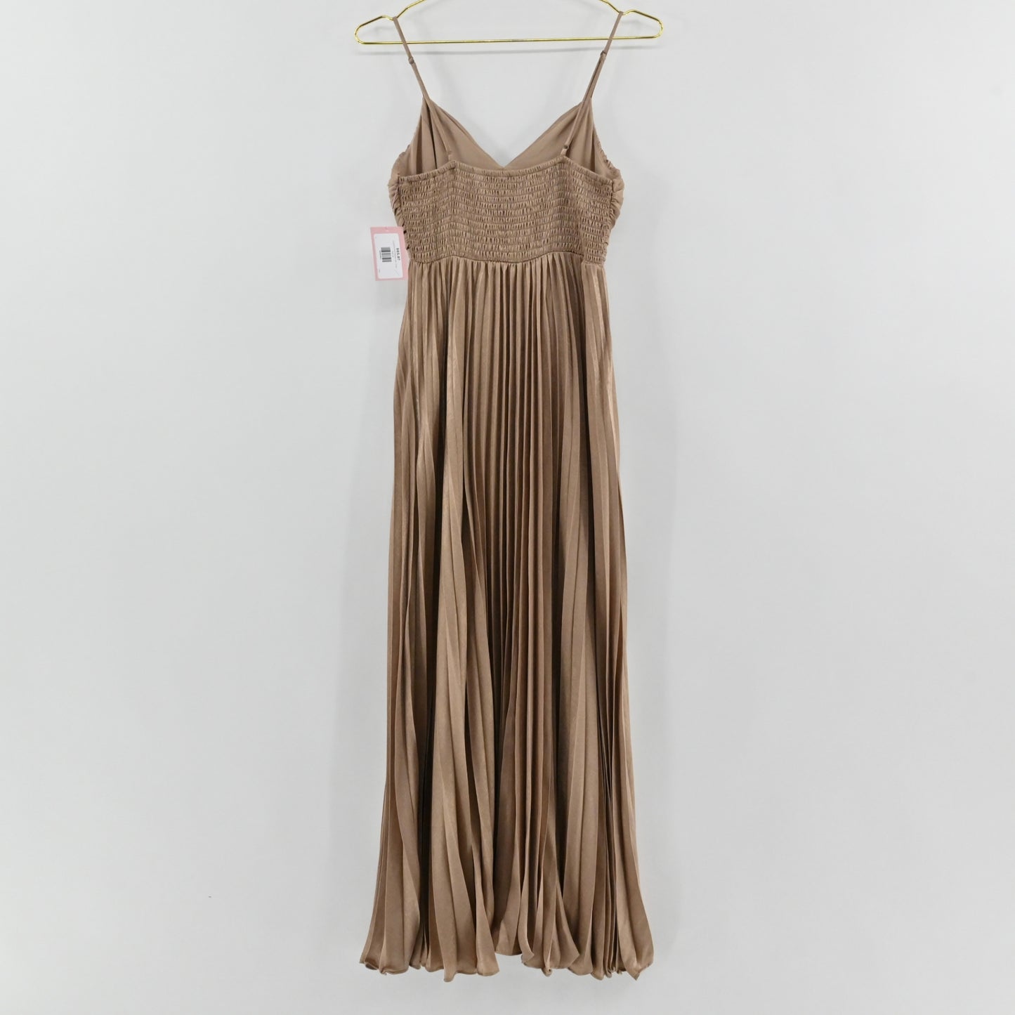 Lucyparis Gold Pleated Maxi Dress SIZE XS