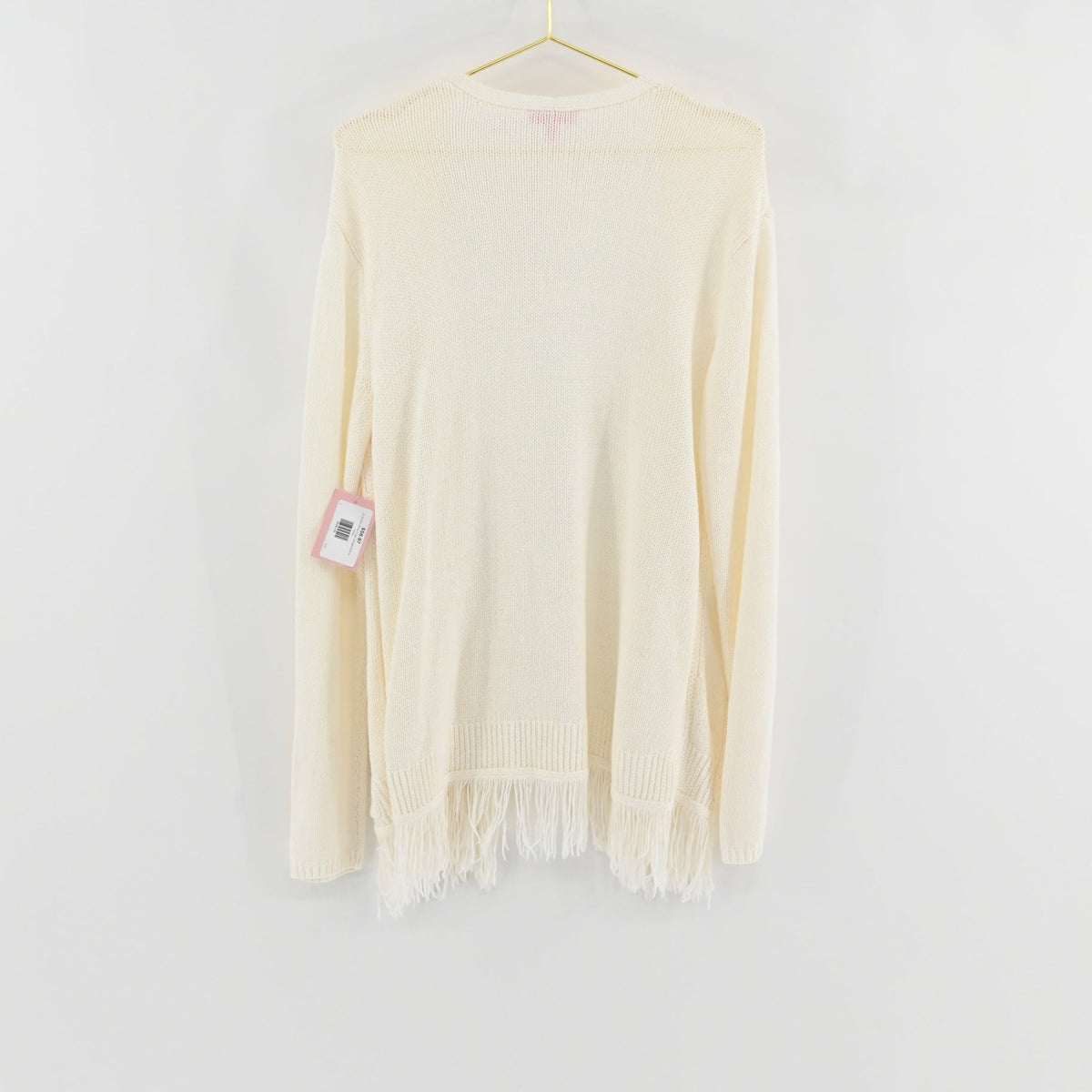 Lilly Pulitzer White Fringe Cardigan SIZE XL