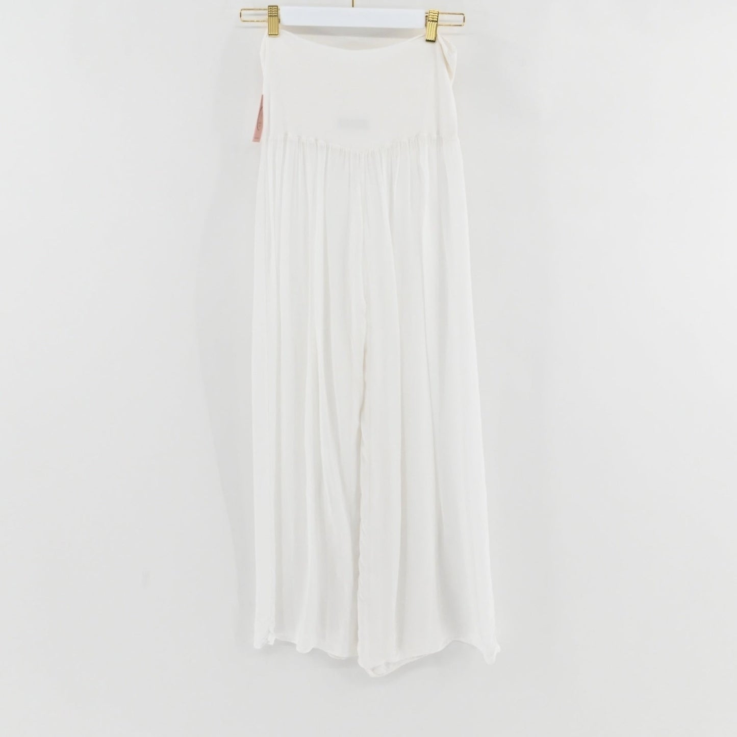 Amati White Silk Pants 2-Pc Set Size M