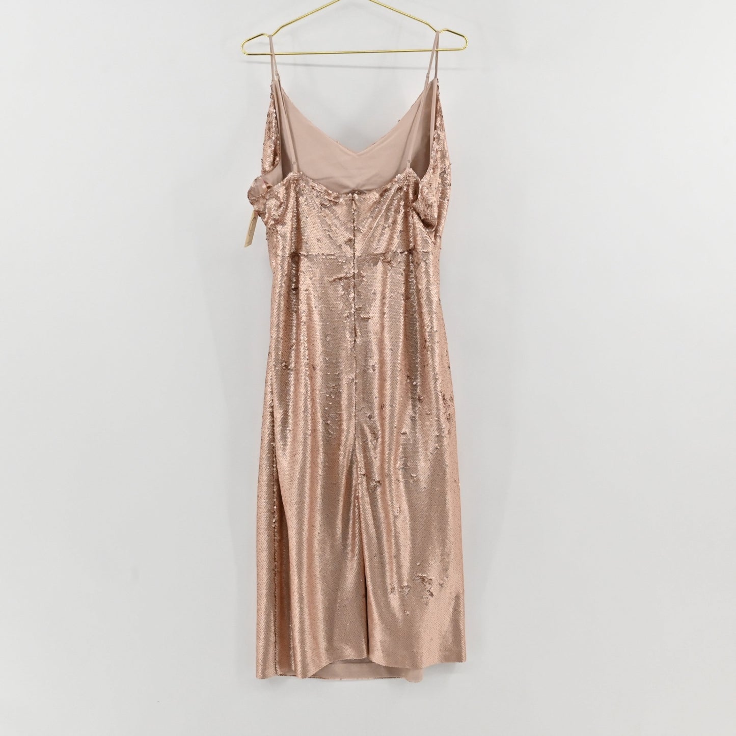 L'Agence Sequin Rose Gold Dress Size 18