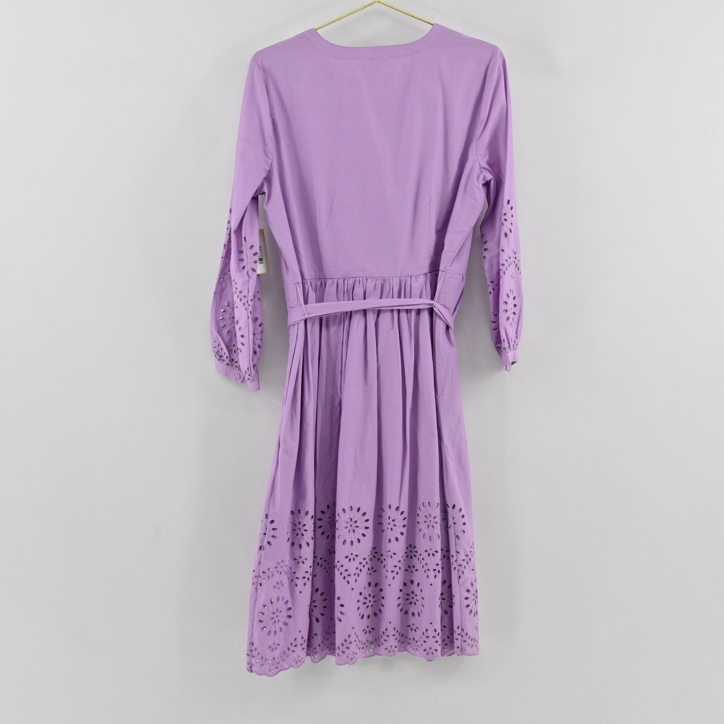 Talbots Purple Eyelet Midi Dress Size 12