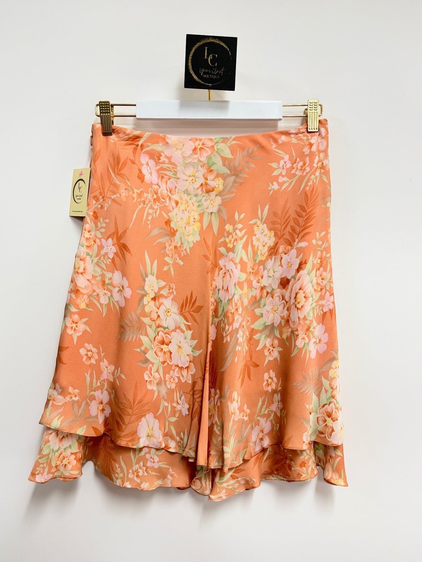 Jones NY Peach Floral Skirt Size 8