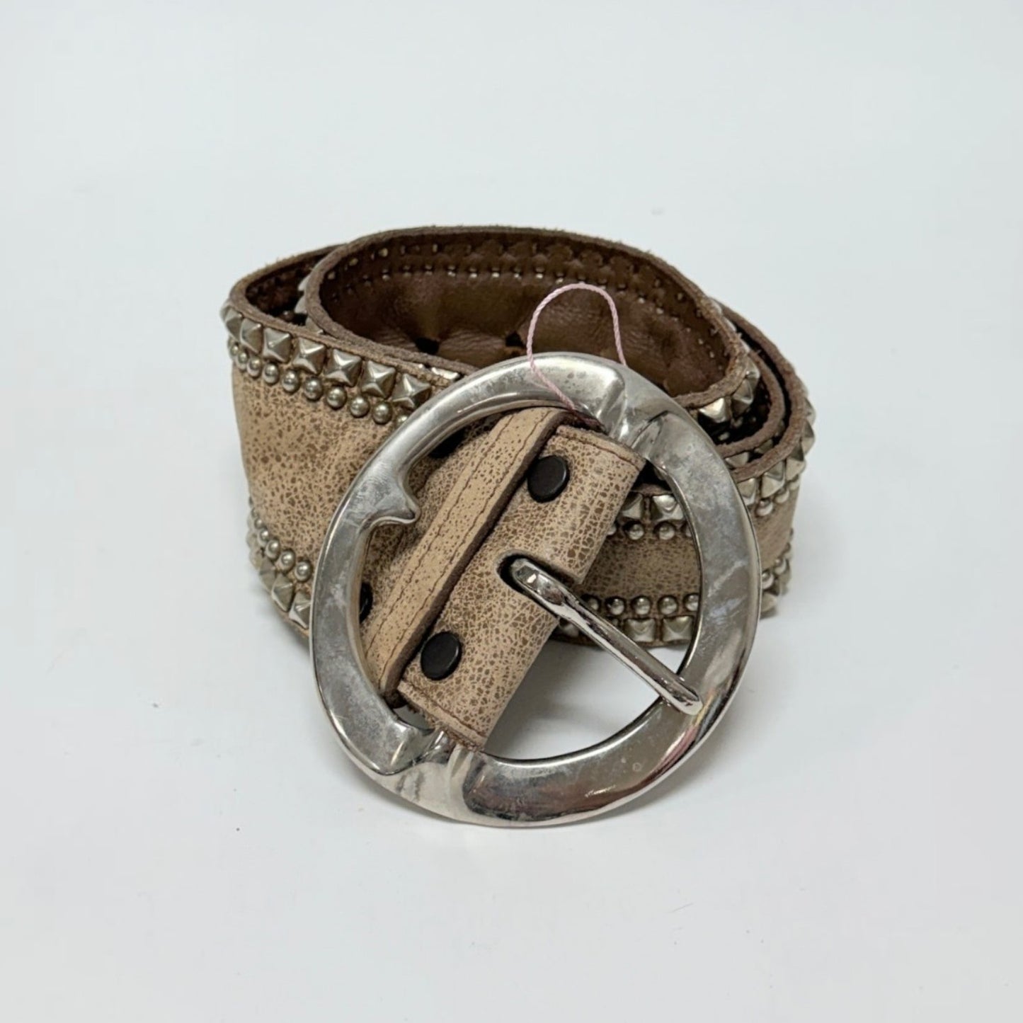 Revolve Tan Studded Belt Size 34