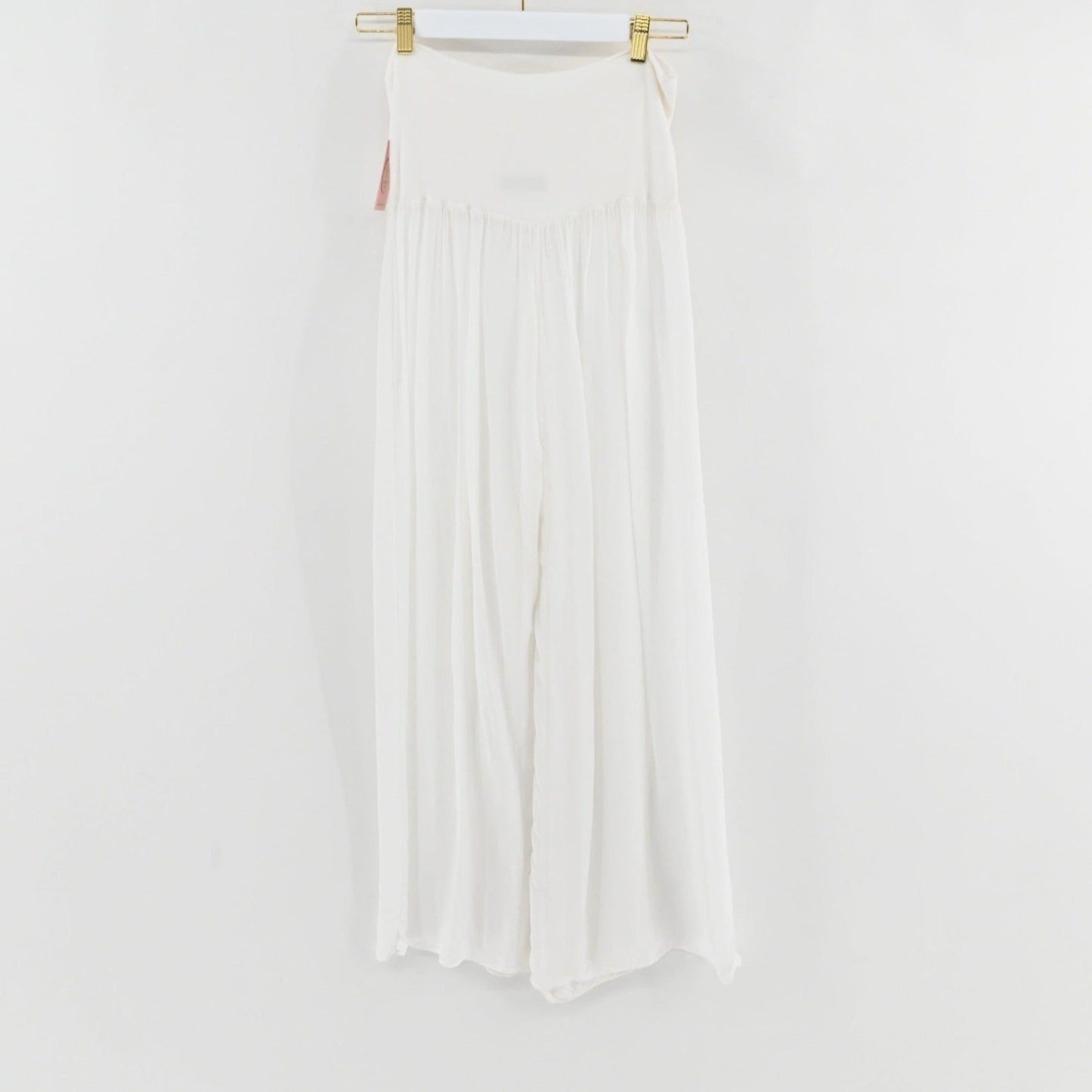 Amati White Silk Pants 2-Pc Set Size M