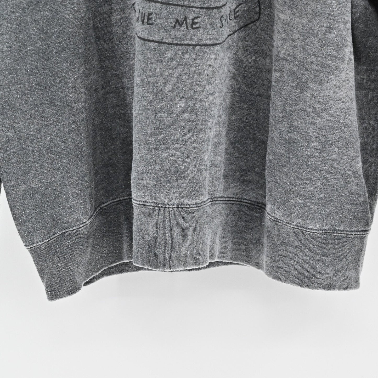 REFORMATION Womens Give Me Space Graphic Sweatshirt Sz L Gray Burnout Grunge USA