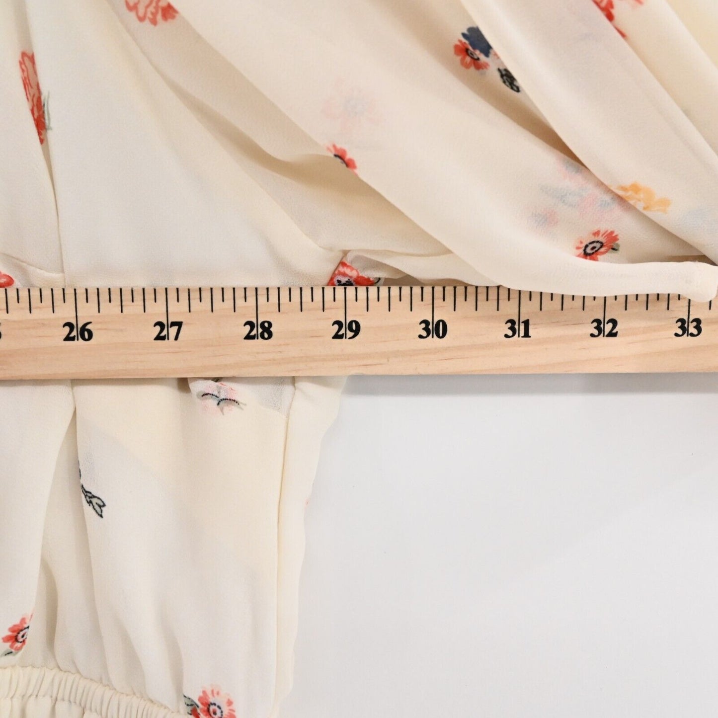TORRID Dress Size 5X Cream Floral Print Cold Shoulder VNeck Cinch Waist Spring