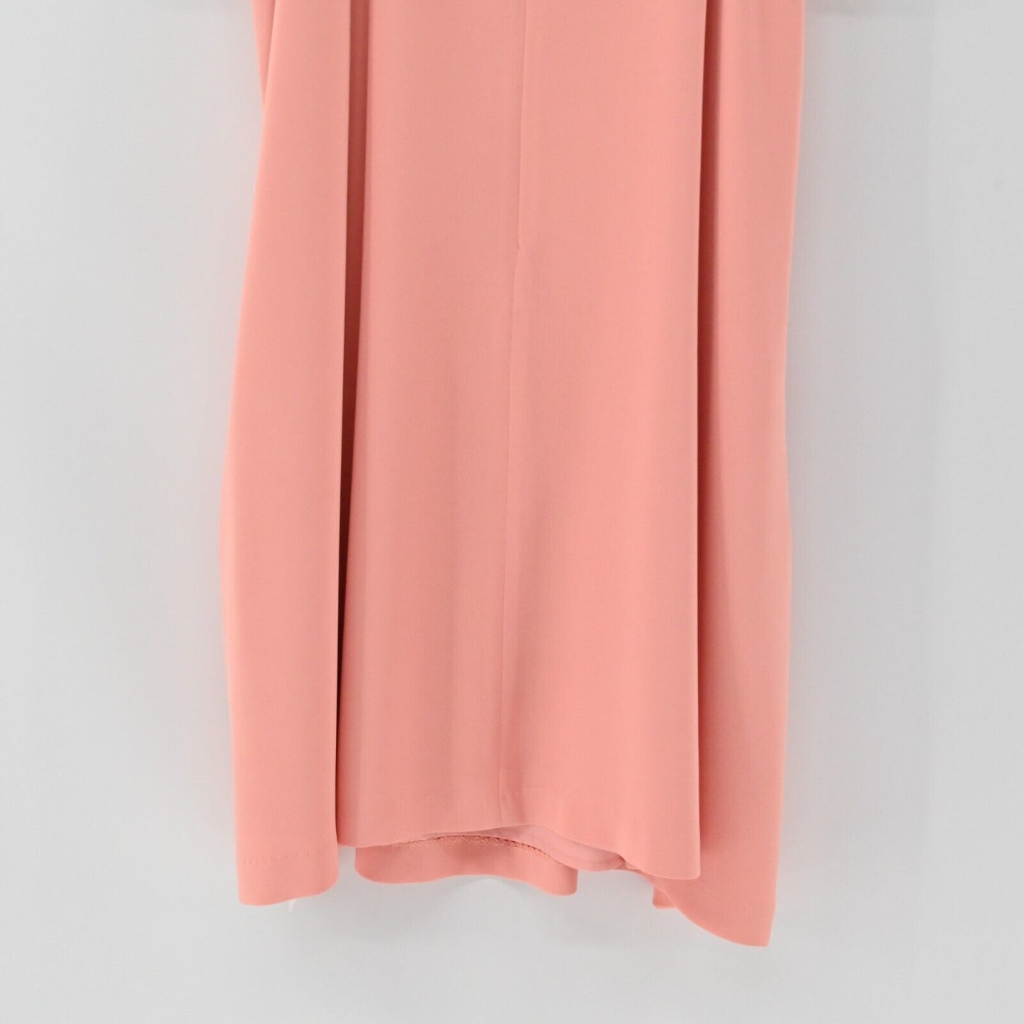 AIDAN MATTOX Dress Womens Size 14 Flutter Sleeve Embellished Beaded Sheath Peach