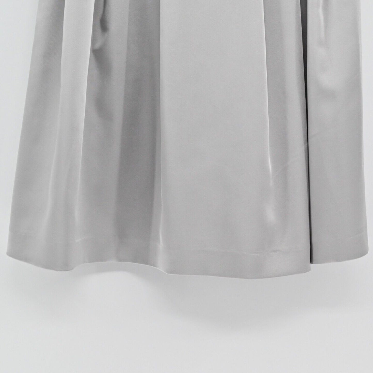 ZARA Pleated Skirt Womens Size XS Satin Gray Retro Academia Preppy Office Career