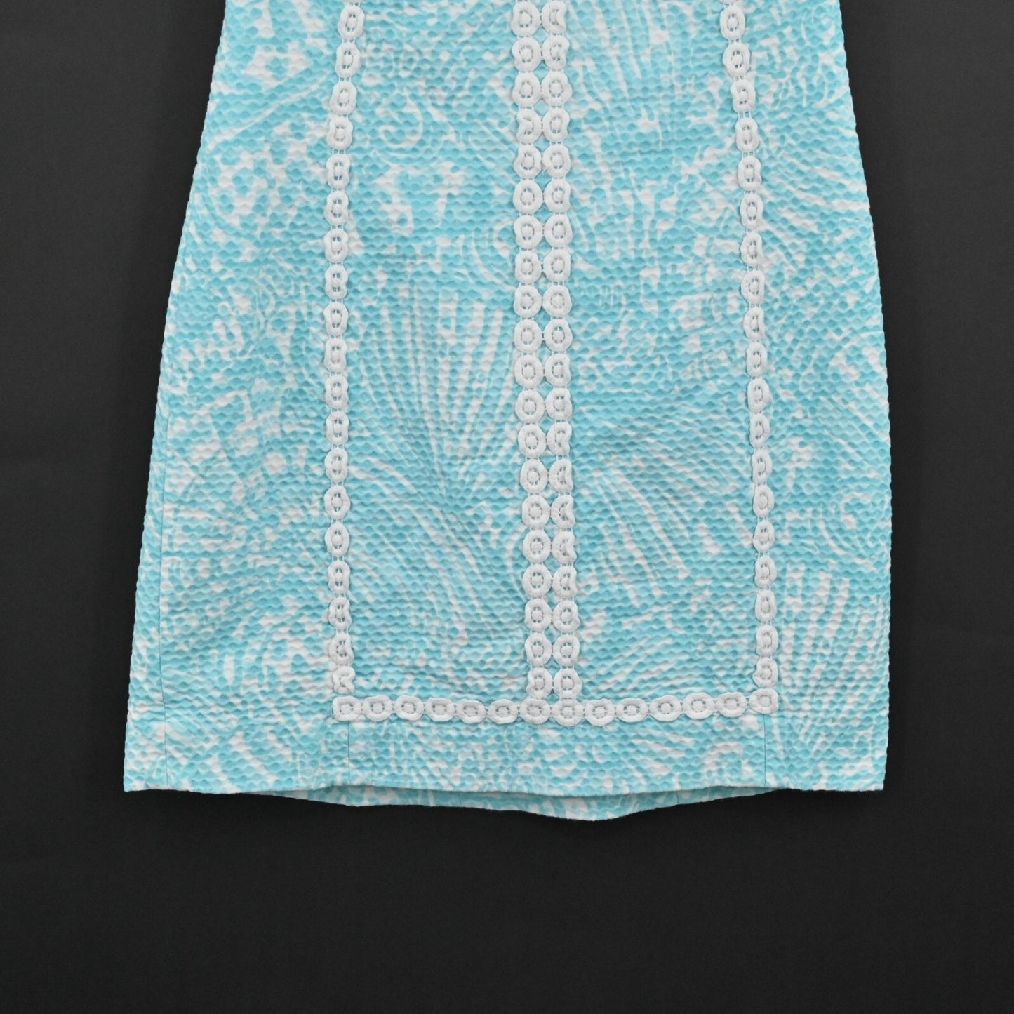 LILLY PULITZER MacFarlane Dress Size 2 Shorely Blue Sea Cups Sleeveless Shift