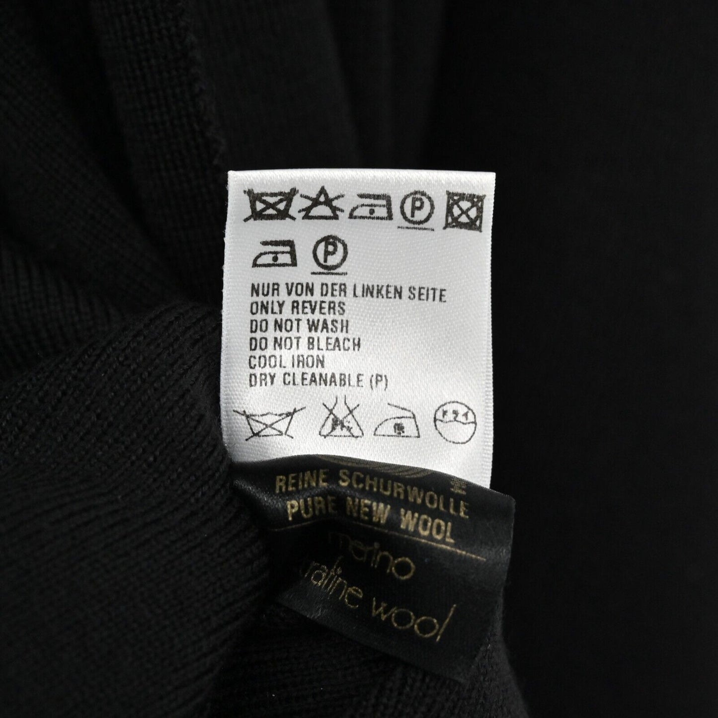 ESCADA Cardigan Sweater Womens Size 42 Black Wool Knit Open Front Quiet Luxury