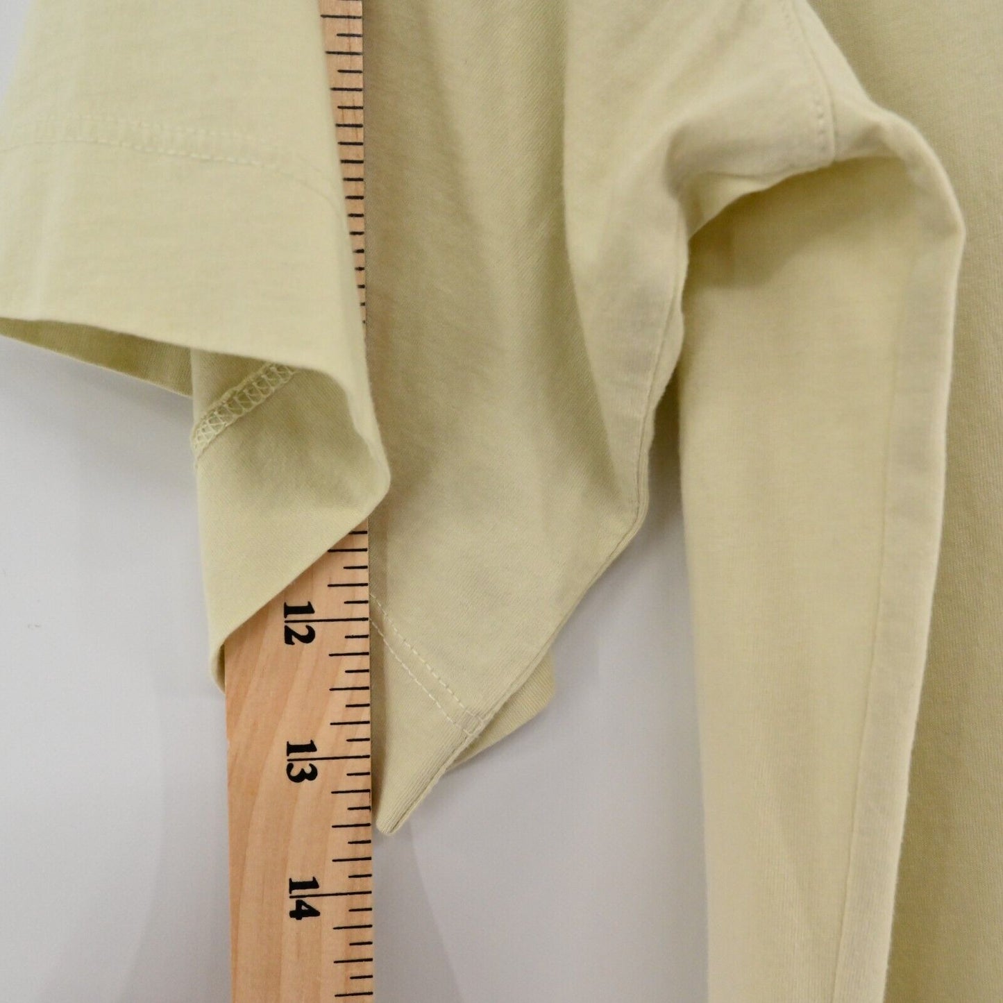 REBECCA TAYLOR Womens Size L Short Sleeve Tee Shirt Ruffle Relaxed Pastel Green