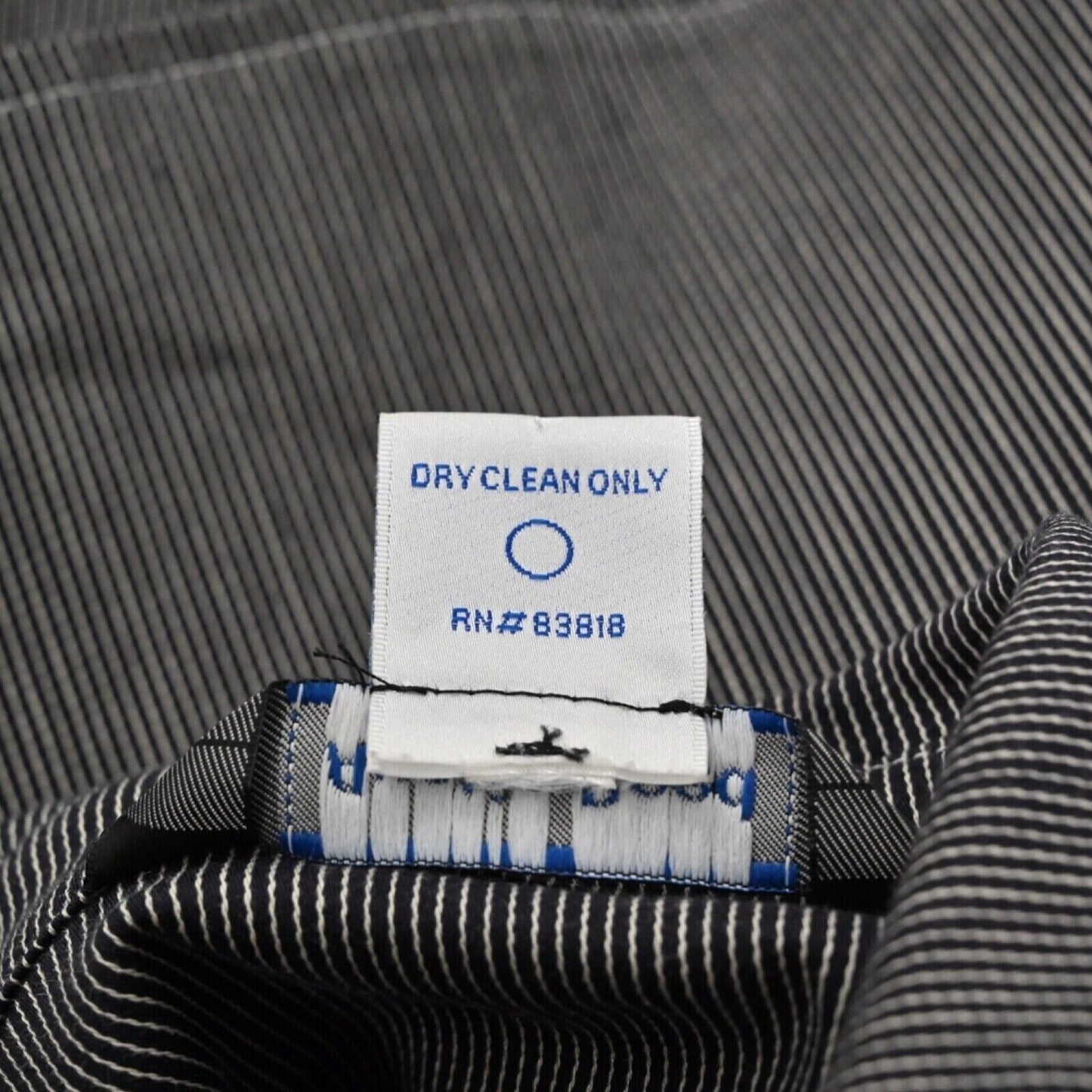 AUSTIN REED Jacket Womens Size 8 Canvas Black White Pinstripe Cotton Blend Retro