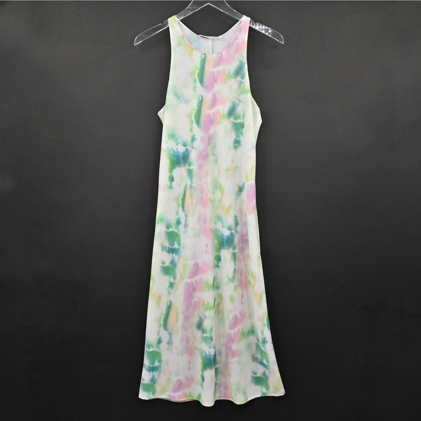 AMANDA UPRICHARD Tie Dye Dress Size M Pasadena Print Sleeveless Racerback Midi