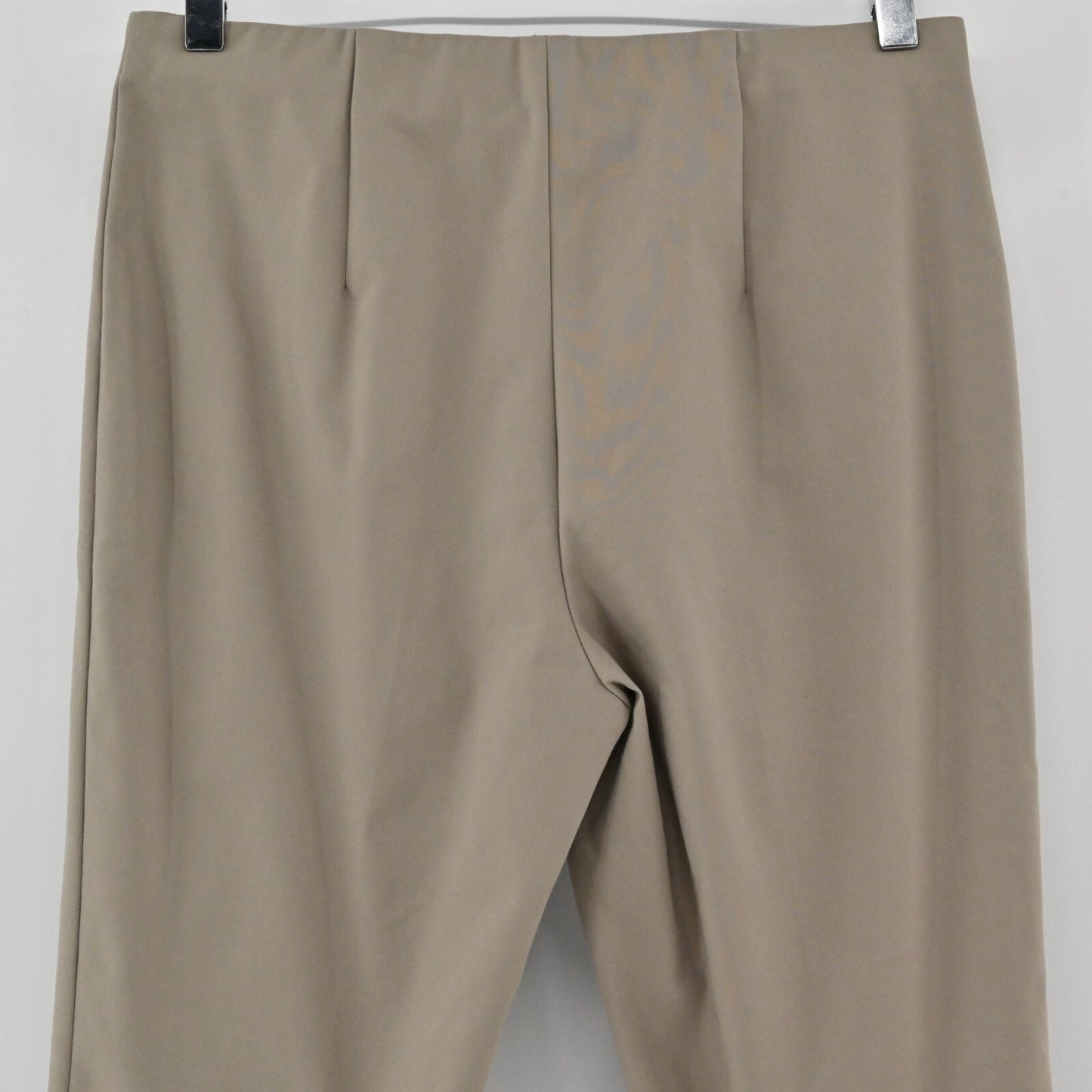 LES COPAINS Pants Womens Size 42 US 12 Mid Rise Pull On Stretch Classic Khaki