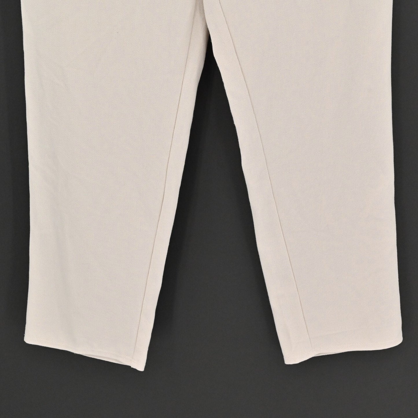 ZARA Womens Pull On Pants Size M Ivory Drawstring Tapered Minimalist Neutral
