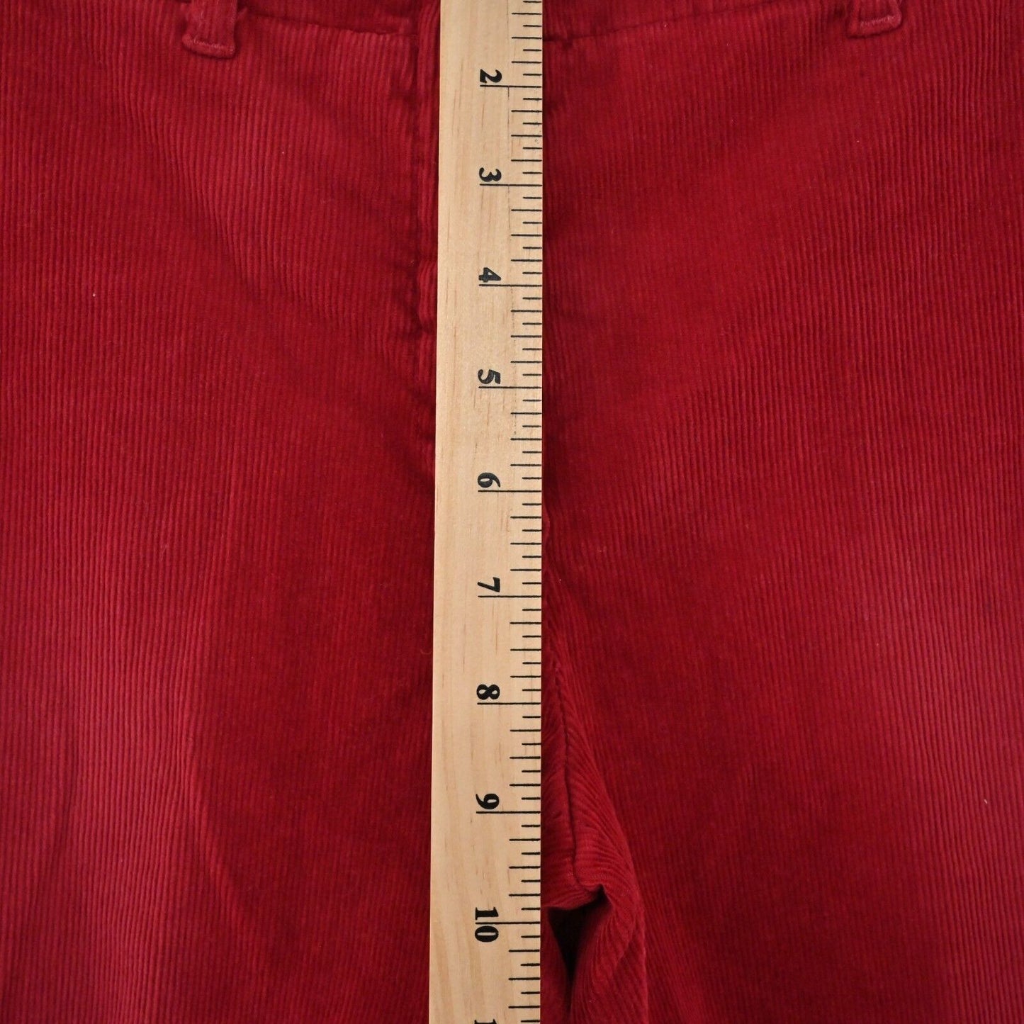 MALIPARMI Pants Womens Size 46 US L Corduroy Rose Red Trousers Retro Italy NEW