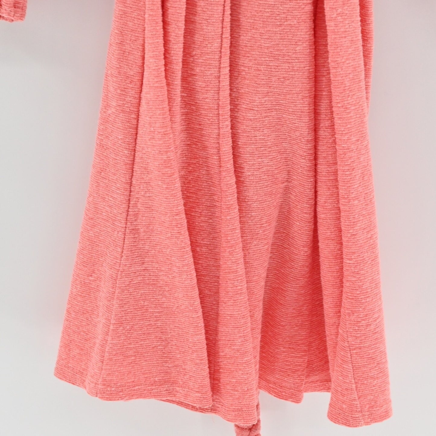Anthropologie Womens Jovie Coral Dress Size L Puff Sleeve Belted SATURDAY SUNDAY