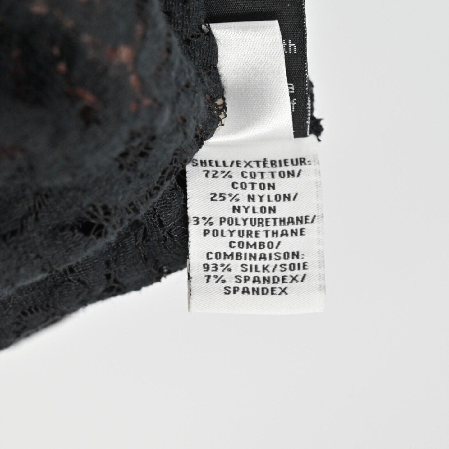 DIANE VON FURSTENBURG Top Womens Size S Liva Sheer Lace Black Bohemian Grunge