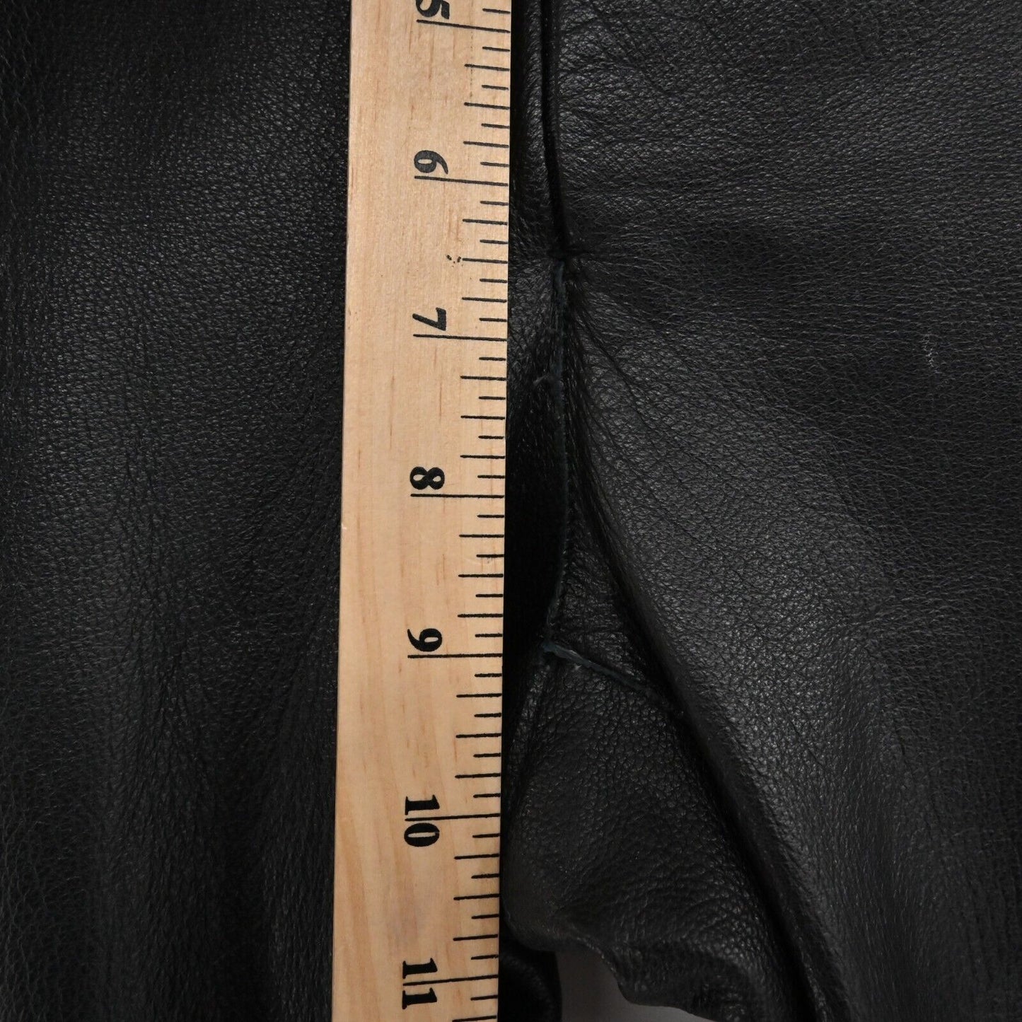 DKNY Pants Womens Size 4 Solid Black Genuine Leather Mid Rise Classic Boot Cut