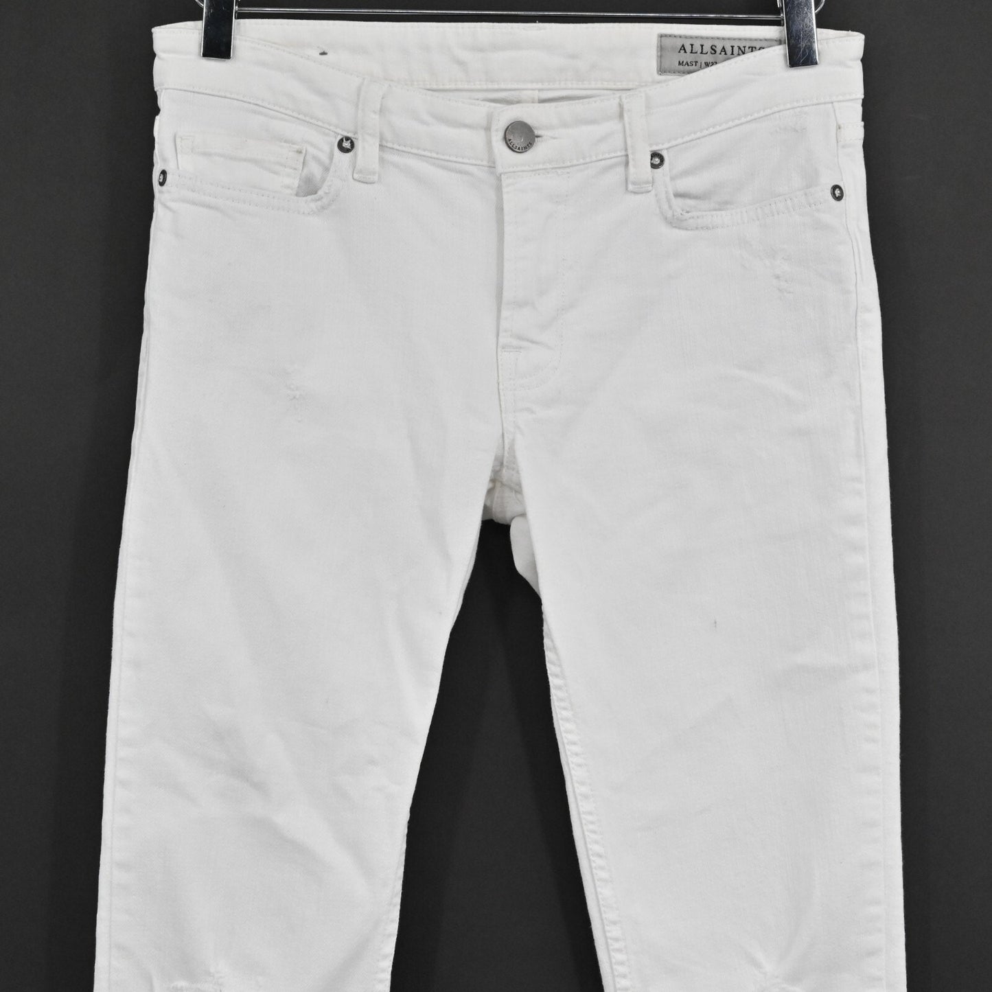 ALLSAINTS Womens White Jeans Size 27 Mast Ankle Destroyer Chalk White Denim