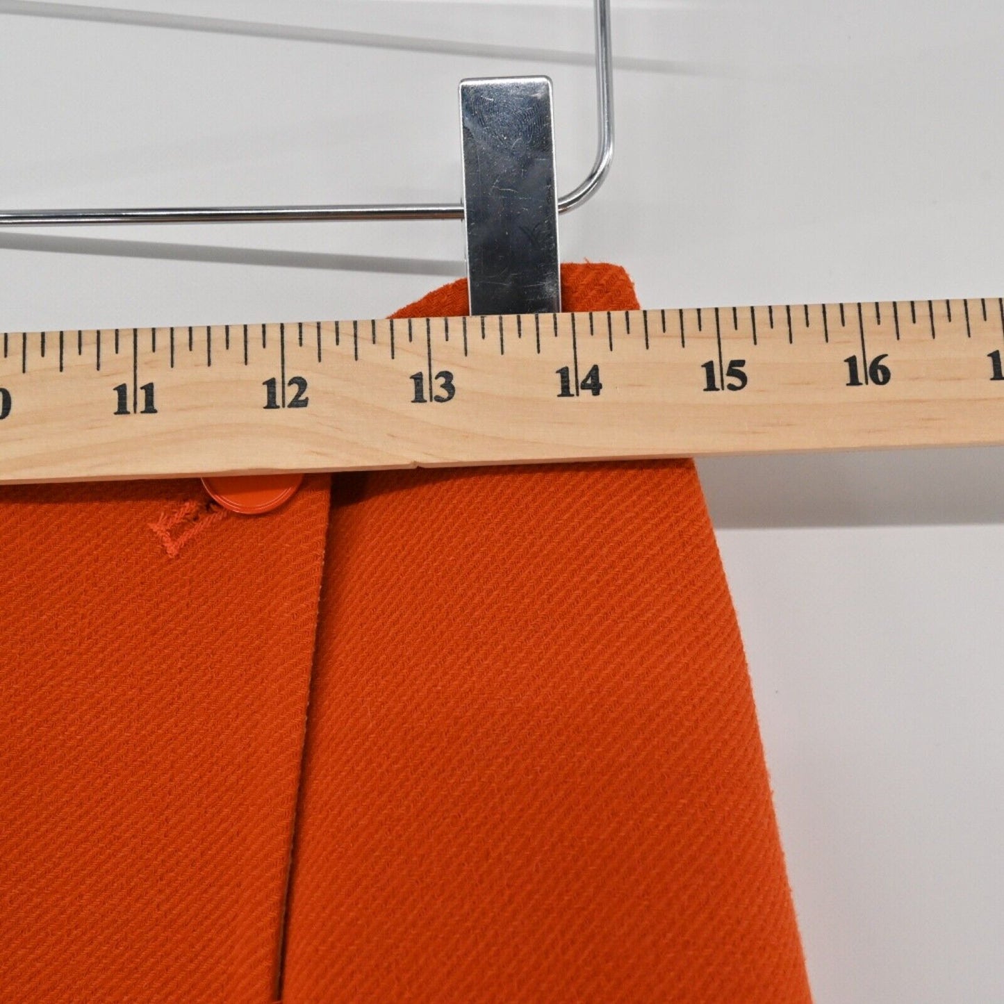 Vtg Reversible Skirt Womens Sz S Orange Tan Tweed Knee Length Wrap Retro 60s 70s